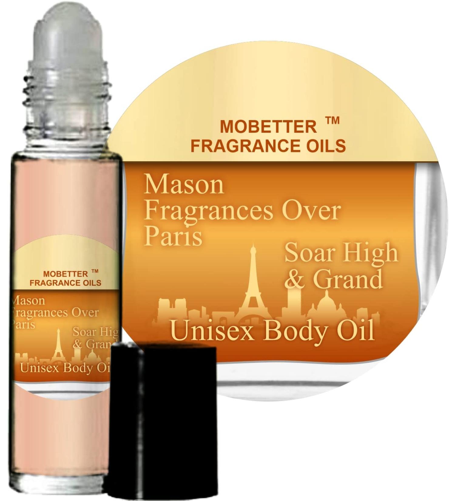 MOBETTER FRAGRANCE OILS Mason Fragrance Over Paris Soar High & Grand Cologne Perfume Body Oil Over Paris Soar High & Grand 0.33 Fl Oz (Pack of 1) - Buy Online on GoSupps.com