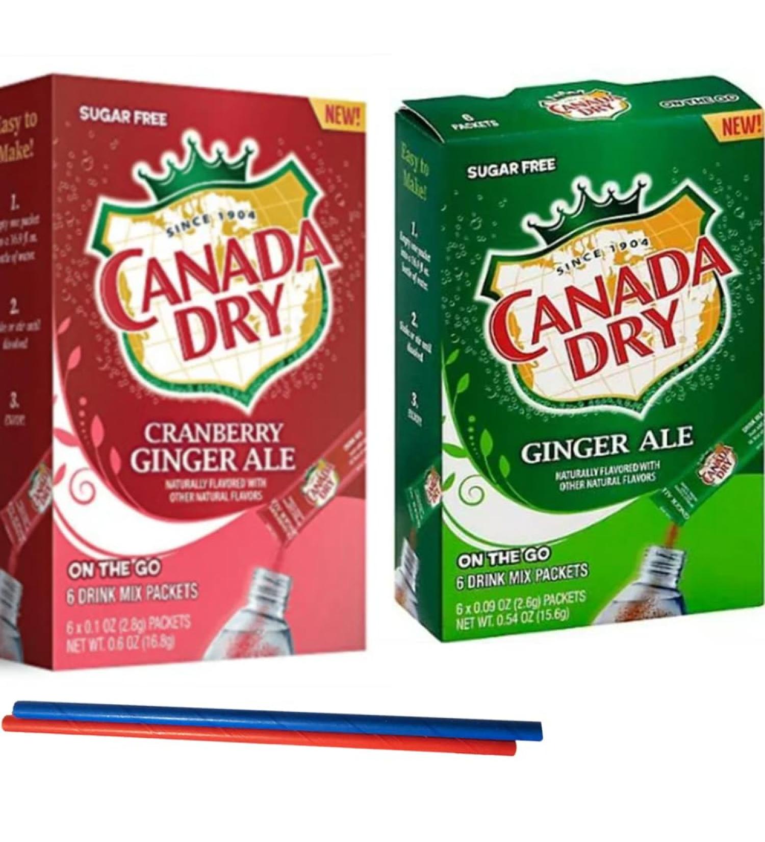 Ginger Ale Singles To Go Powdered Drink Mix 2 Boxes with 6 Packets Each - 12 Total Servings Sugar-Free Drink Powder Just Add Water 6 count (Pack of 2) Keto Burst with Flavor Zero Guilt! Low Carb Zero Sugar Drink Mix - 1 Box of Canada Dry Ginger Ale and 1  - Buy Online on GoSupps.com