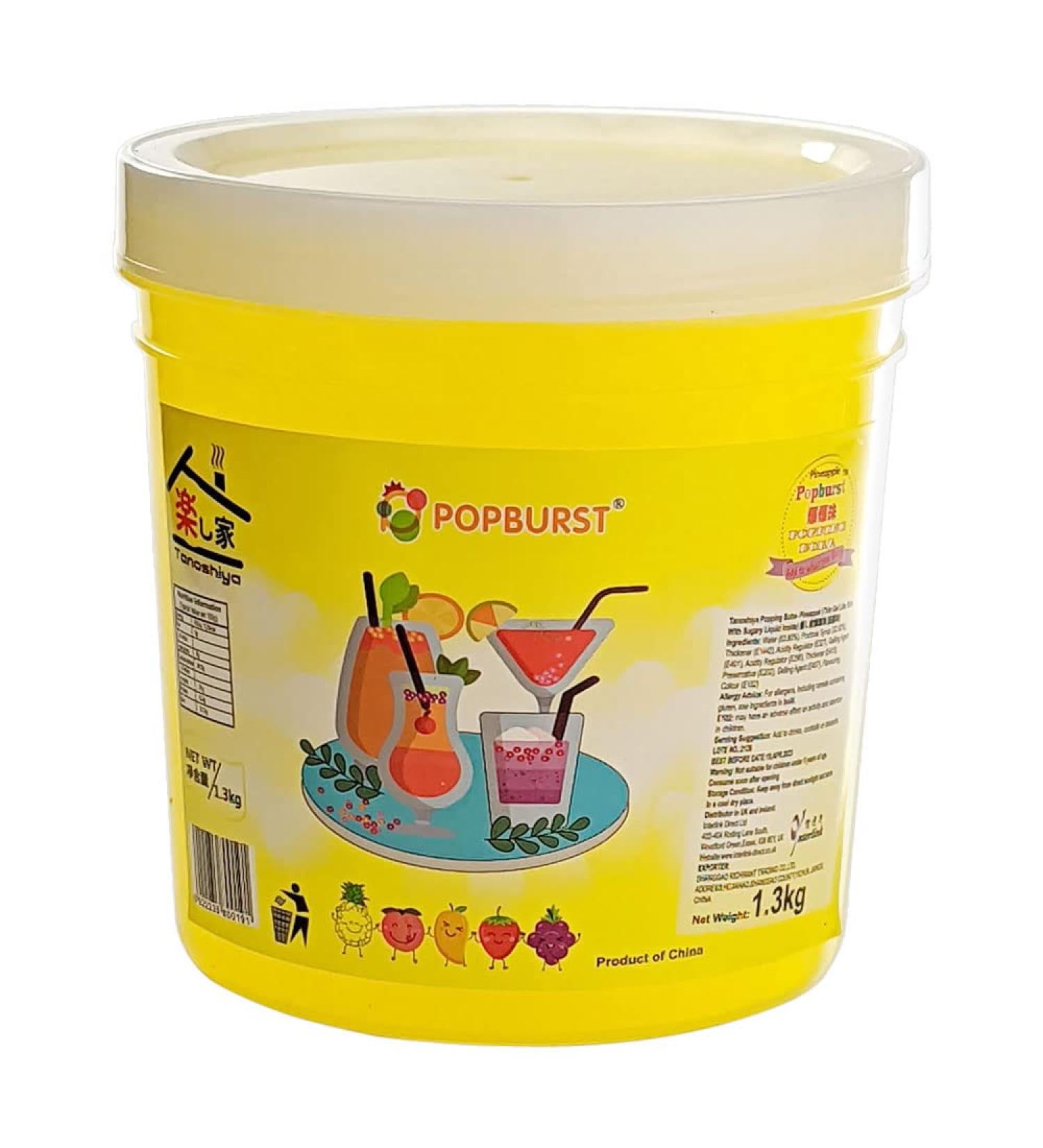 Popping Boba 1.3 KG Dessert and Drink Toppings (Pineapple)