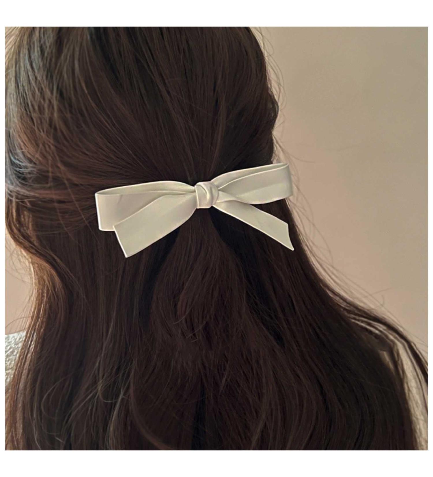 Yheakne Vintage Bowknot Hair Clip Champagne Bow Hair Clip Winter Hair Holder Clip French Bow Headwear Bow Hair Accessories for Women and Girls (Champagne) - Buy Online on GoSupps.com