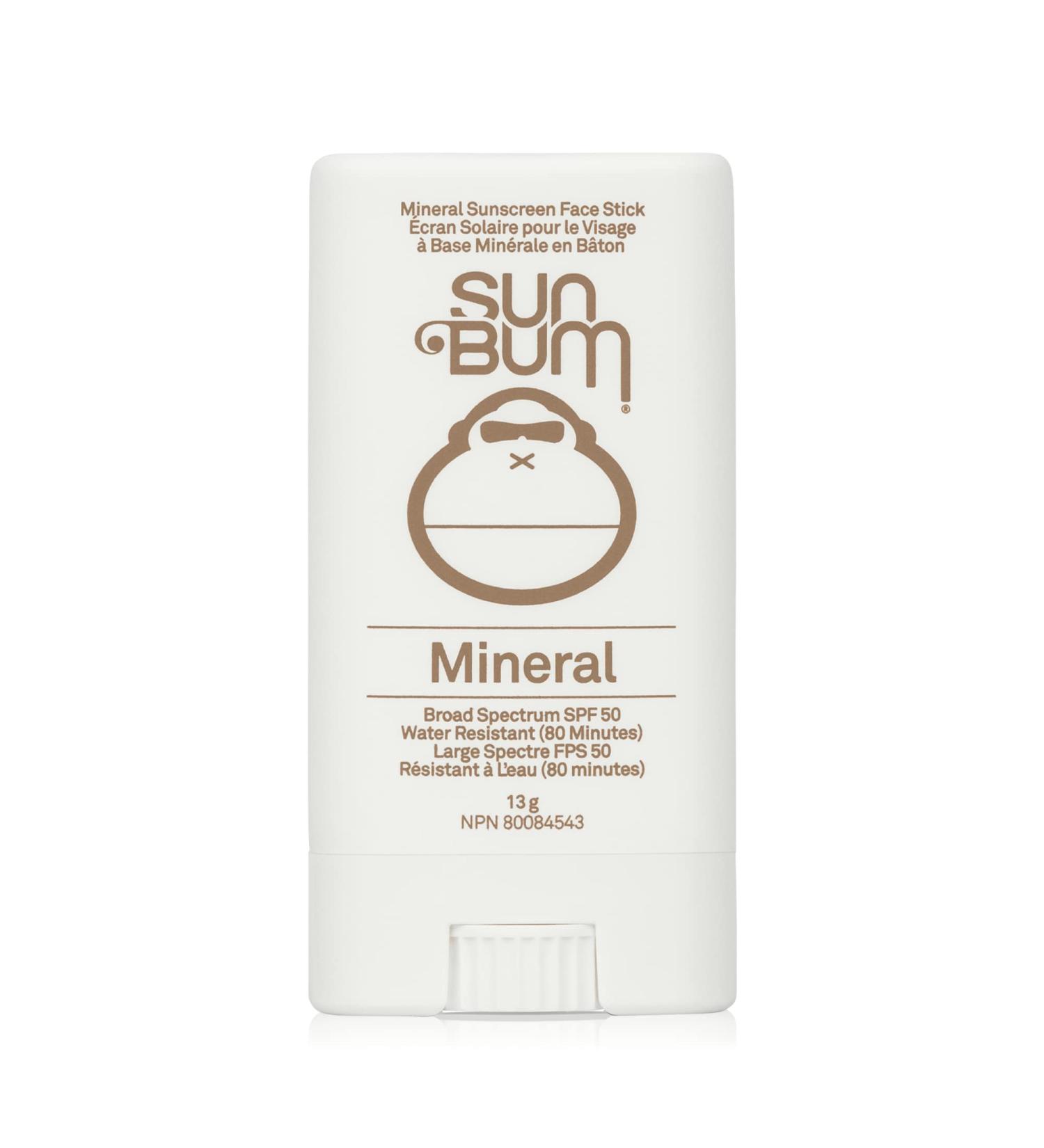 Sun Bum Mineral Spf 50 Sunscreen Face Stick | Vegan and Reef friendly (Octinoxate & Oxybenzone Free) Broad Spectrum Natural Sunscreen with Uva/uvb Protection | .45 Oz 0.45 ounces NPN# 80084543