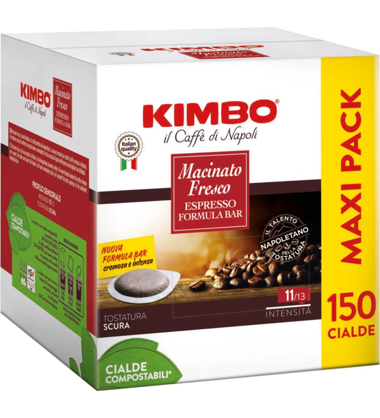  Italian Gourmet E.R. Kimbo Macinato Fresco Espresso ese Lot de 150 dosettes de caf 44 mm + Italian Gourmet Pulpa 400 g - Buy Online on GoSupps.com