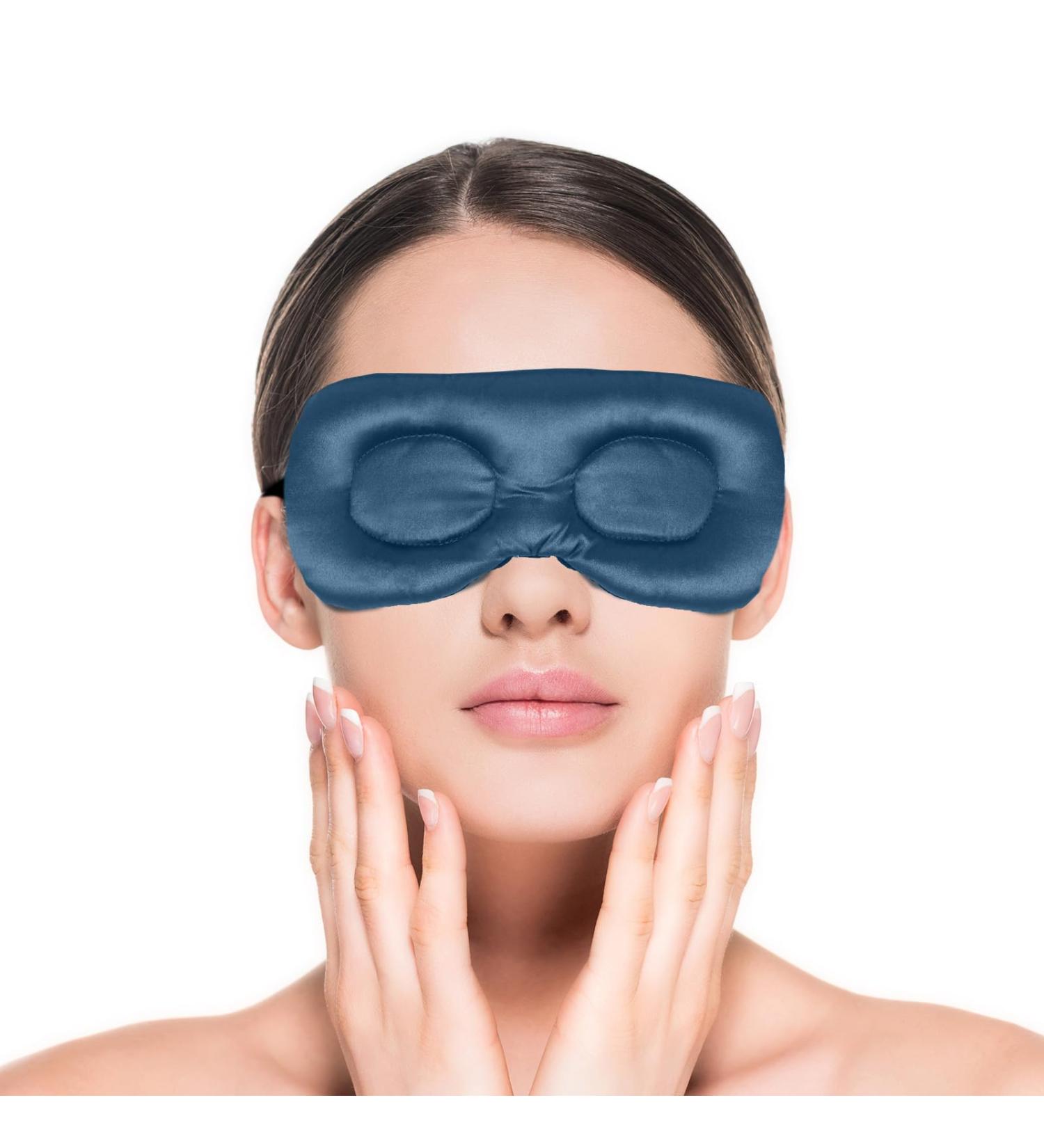 NEWGO Moist Heat Eye Compress - Microwaveable Hot Eye Mask for Irritated Eyes and Dry Eyes - Blue - Buy Online on GoSupps.com