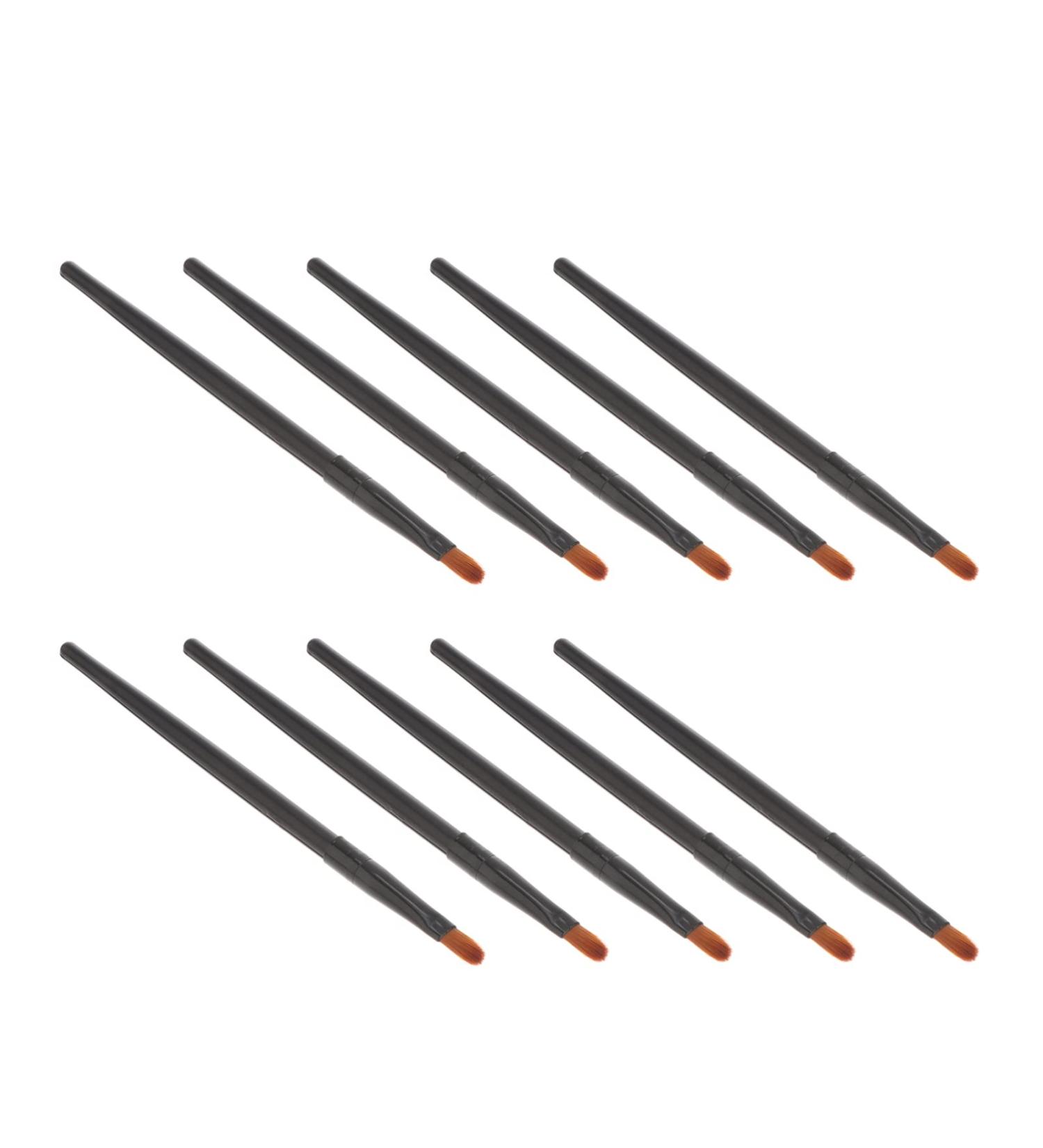BELLIFFY 10pcs Nose Shadow Brush Travel Blush Brush Cosmetic Brush Eye Makeup Creme Blush Black Wooden Handle - Buy Online on GoSupps.com