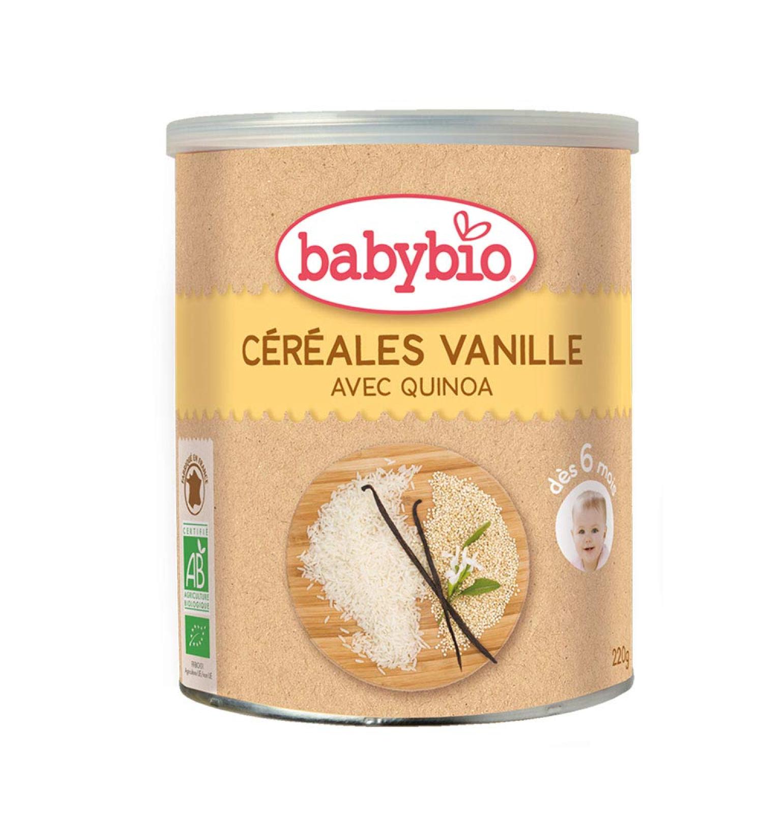 Babybio 5 c r ales vanille 6 mois et + 220g