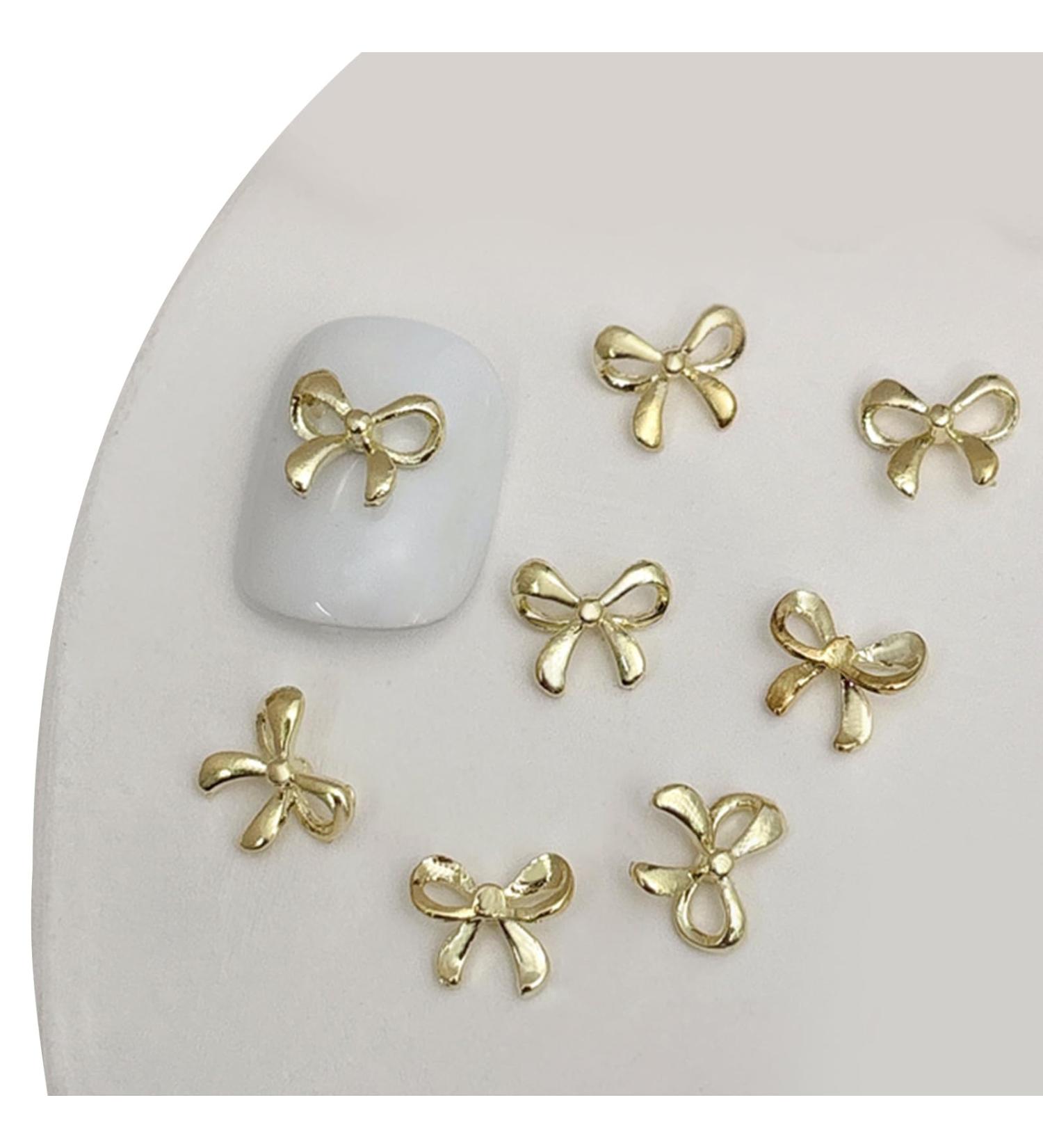 Personalized Accessories 3D Metal 20pcs Bowknot Decorations For Looks 08 Gold - Buy Online on GoSupps.com