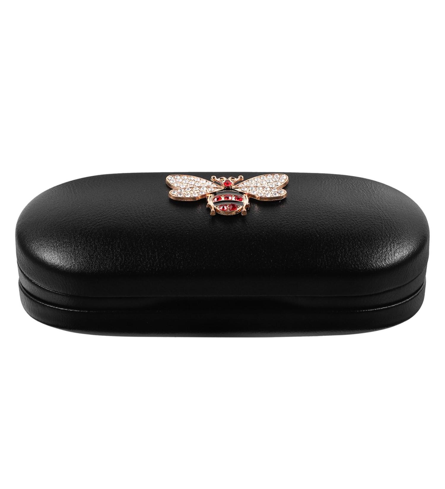 Minkissy Portable 2-in-1 Glasses Case - Double-Sided Multifunctional & Durable Lens Holder Black (16.5x7.5x6cm) for International Shipping - Buy Online on GoSupps.com