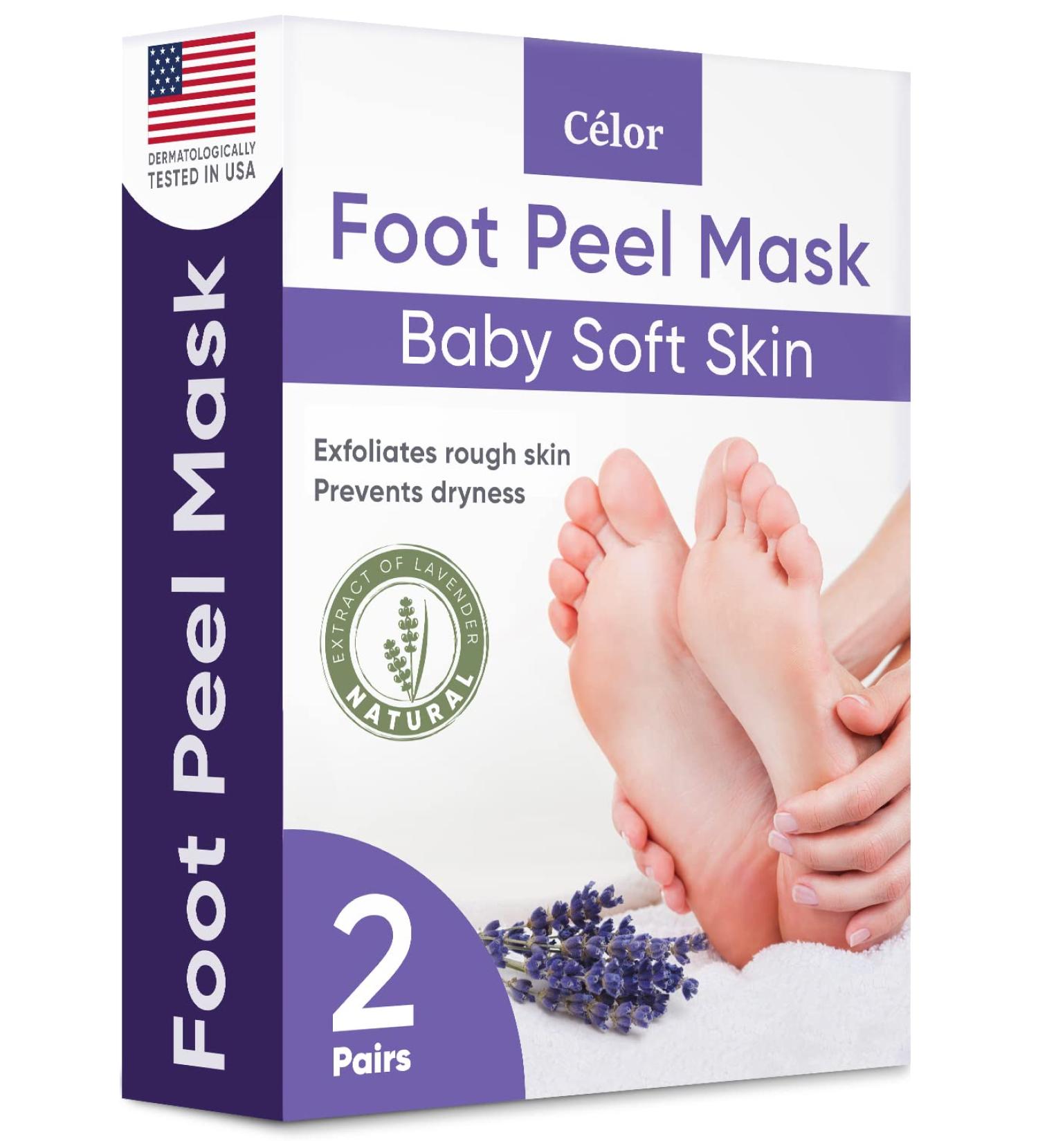 Foot Peel Mask for Baby Soft Skin - Exfoliating Lavender 2 Pairs - Remove Dead Skin, Foot Care Spa with Aloe Vera Gel - Men and Women Feet Peeling Mask - Buy Online on GoSupps.com
