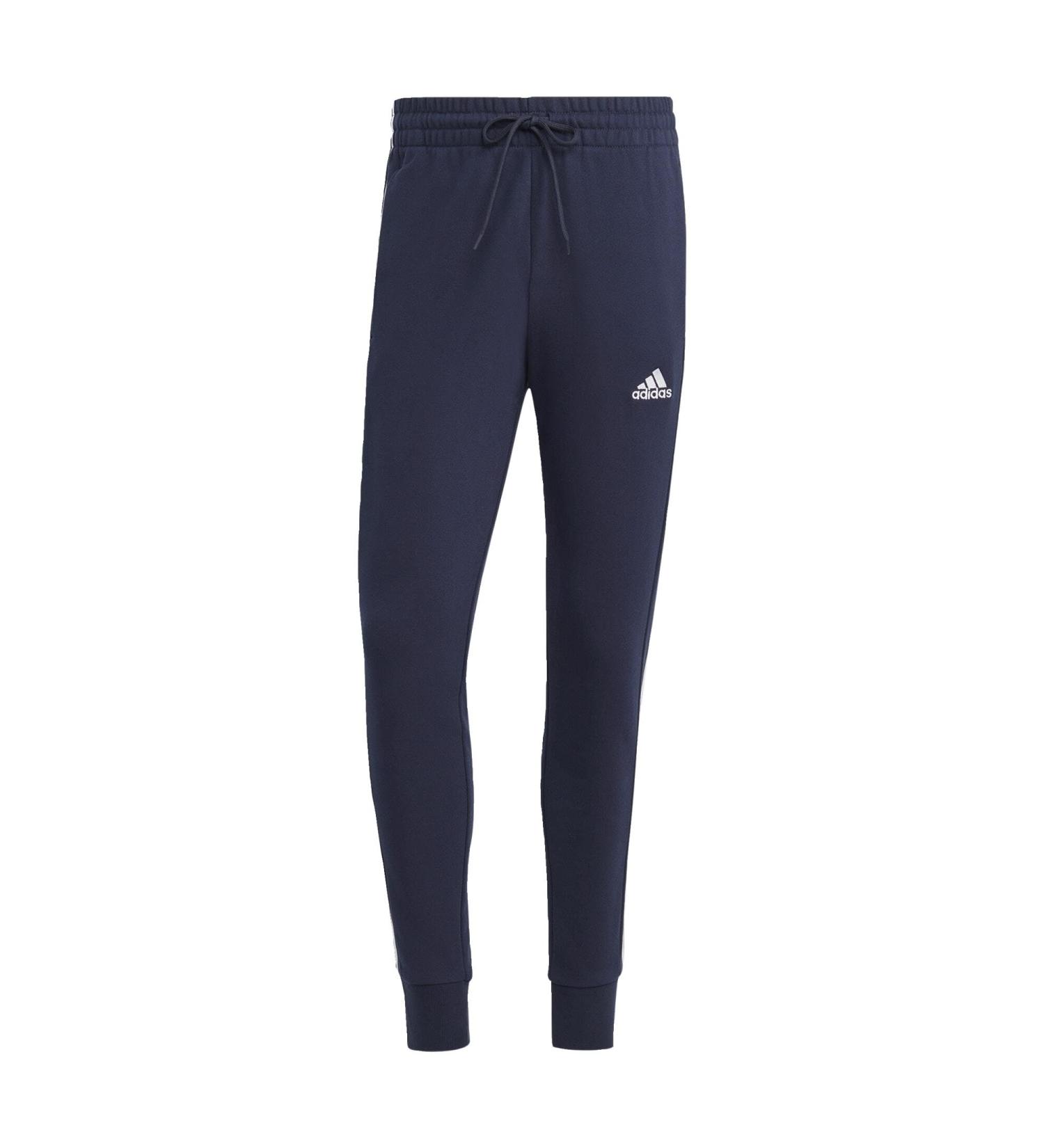 adidas Men's Jogging Pants Essentials French Terry Tapered Cuff - 3-Stripes L Legend Ink/White | International Shipping - Buy Online on GoSupps.com