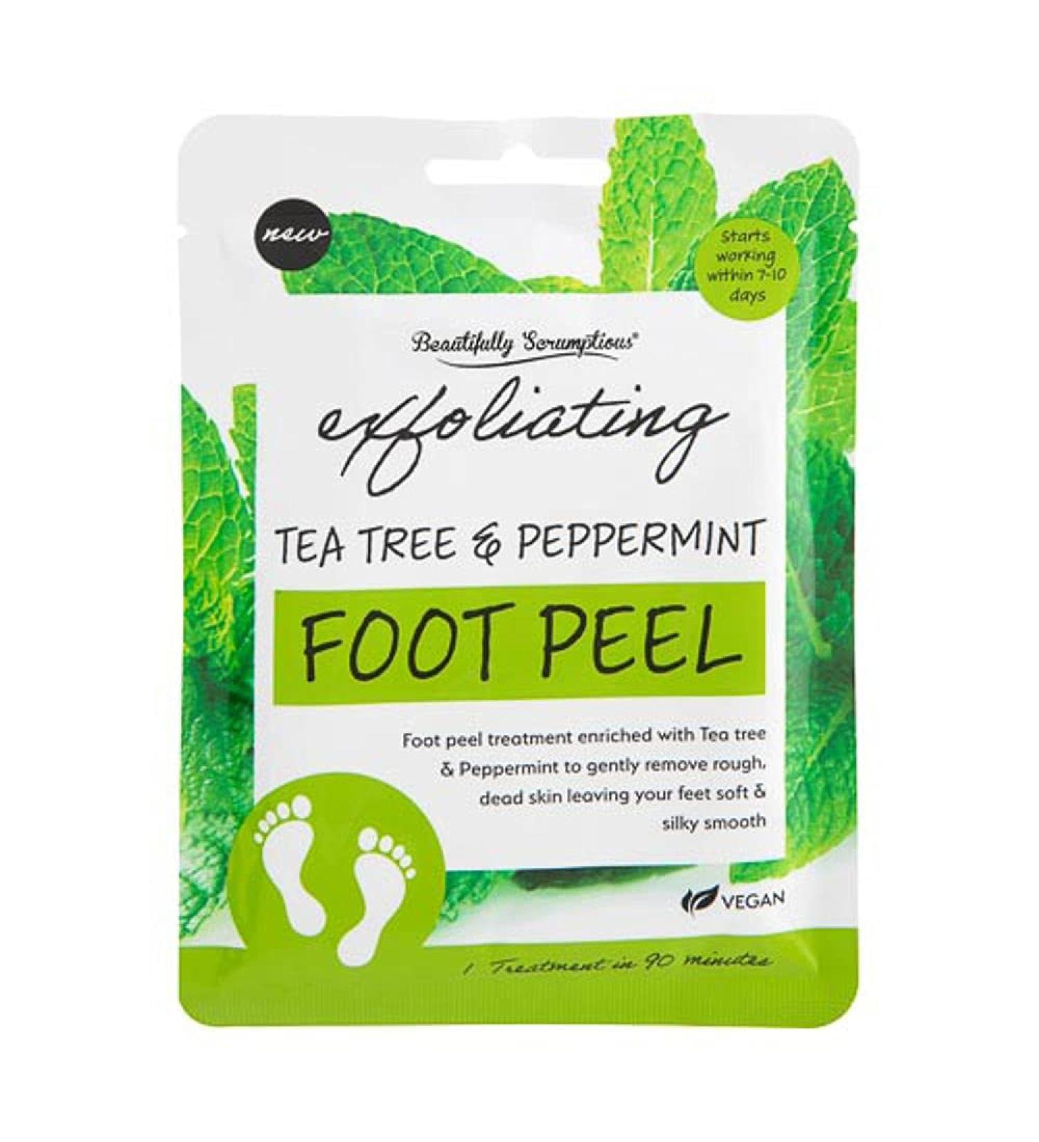 Tea Tree & Peppermint Exfoliating Foot Peel - Vegan Friendly - Buy Online on GoSupps.com