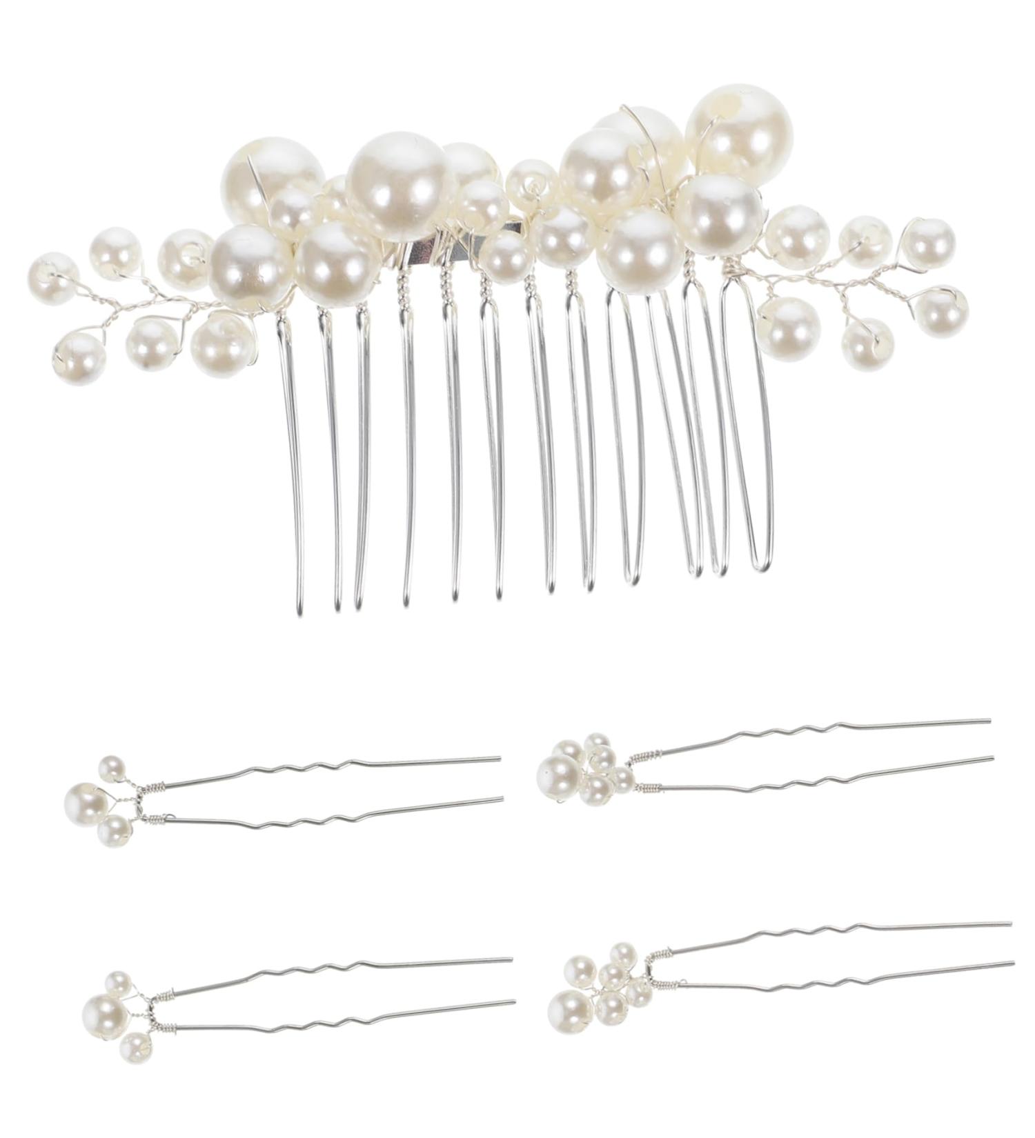 Mikinona 1 Set Bride Headpiece Wedding Hairpin Bride Hair Comb Wedding Hair Accessories for Brides Pearl Hair Pin Hair Comb for Girl Headpieces for Wedding Pearl Hair Combs - Buy Online on GoSupps.com
