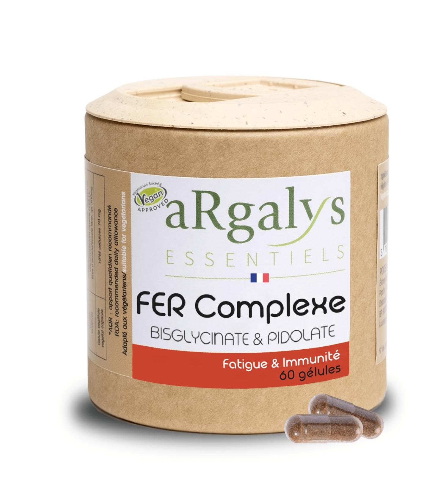 Iron Bisglycinate and Pidolate 14 mg | Organic Vitamin C B9 and Organic Carrot | High Absorption - 60 Capsules 2 Months | 10 - Buy Online on GoSupps.com