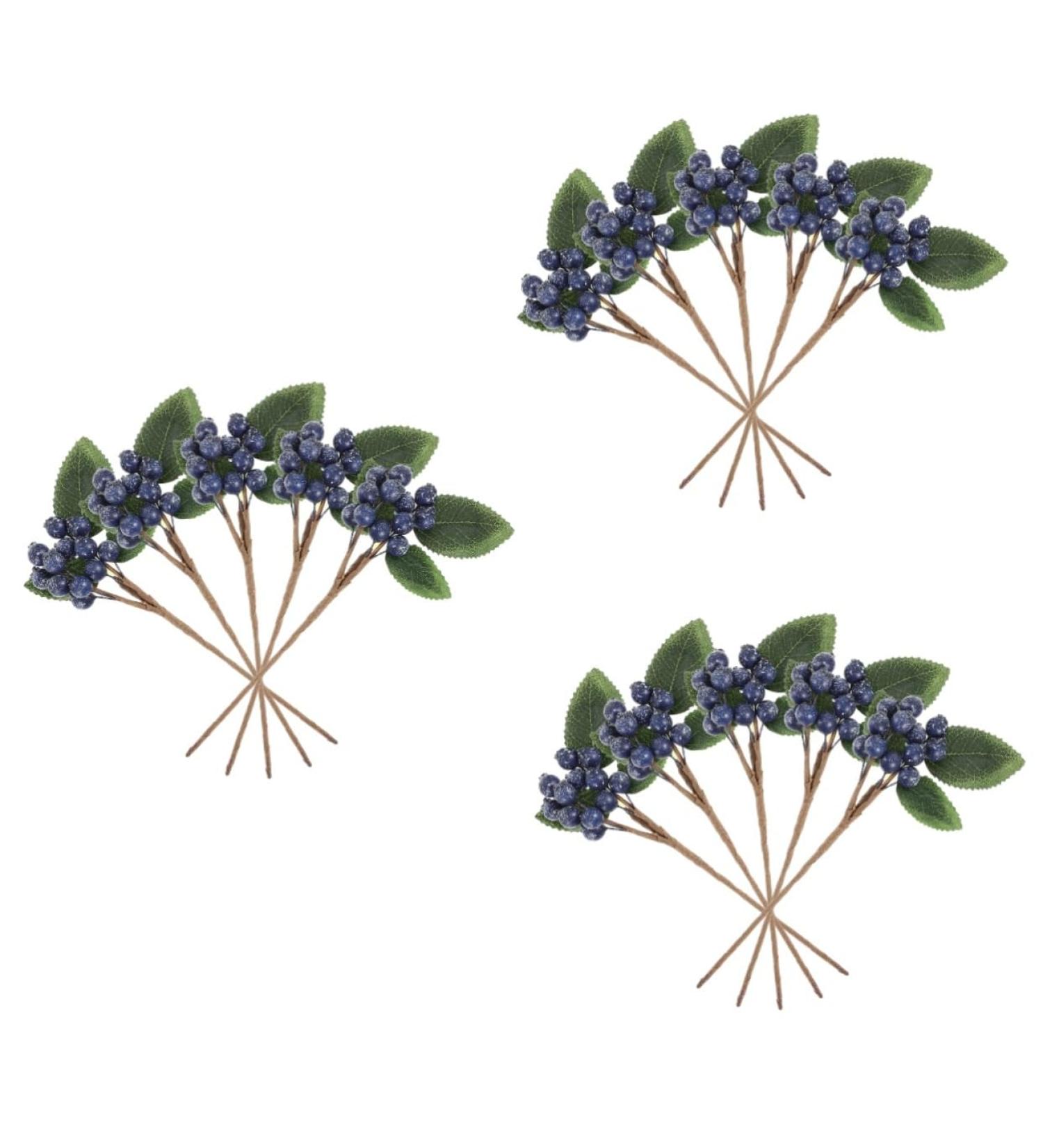 Zerodeko 15 Pcs Artificial Berry Cuttings Artificial Berry Stem Decoration Fake Berry Faux Greenery Garland Faux Floral Artificial Berry Picks Blue Decorations Plant Iron Branch Christmas Dark Bluex3pcs 18X7.5X3CMx3pcs - Buy Online on GoSupps.com