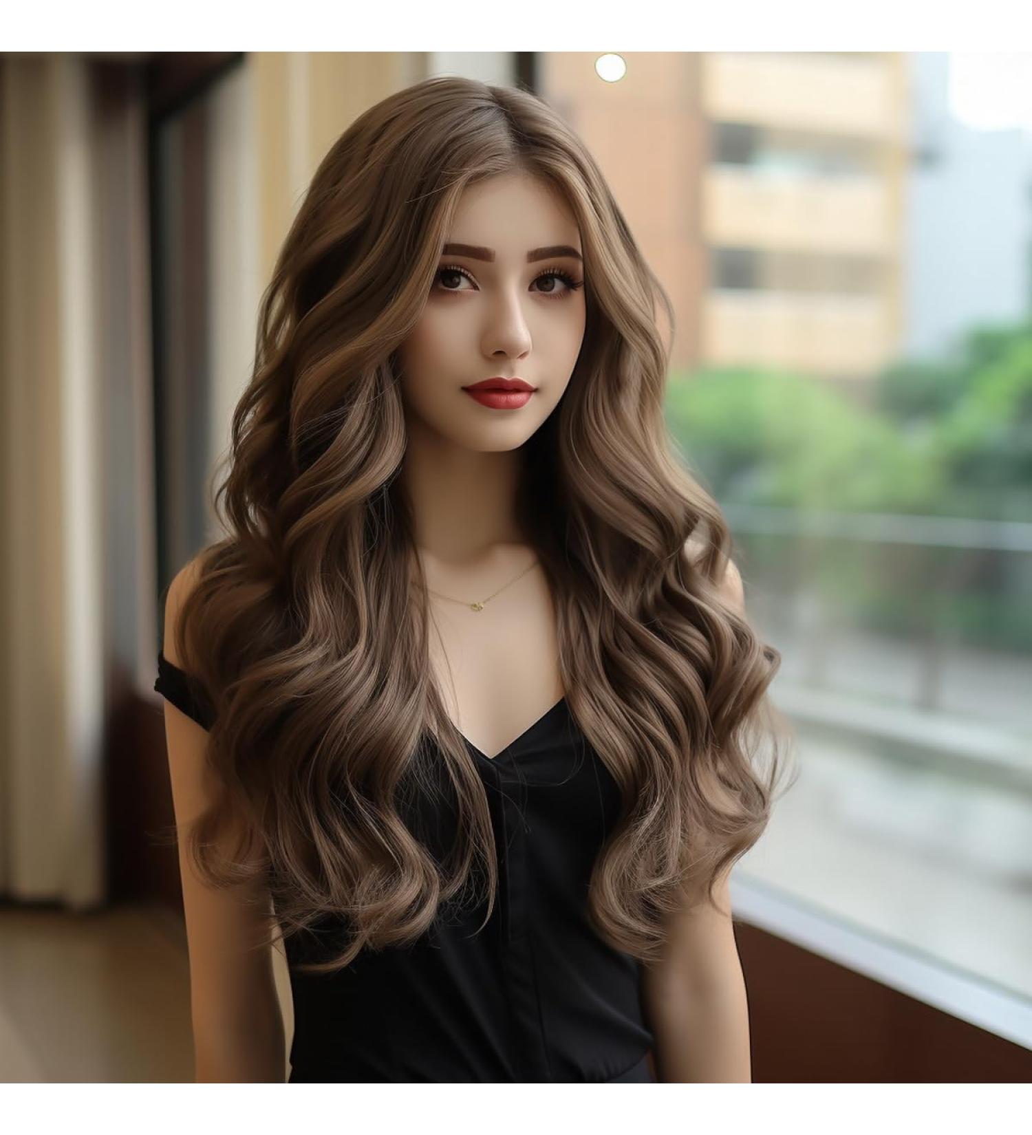 BERRYLION 24 Long Dark Brown Synthetic Curly Wig for Girls & Women - Daily & Party Wear - Buy Online on GoSupps.com