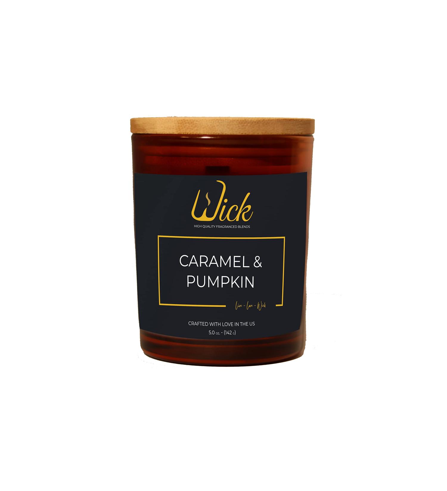 Premium Scented Candle - Caramel Pumpkin | 5oz Aromatherapy Candle Gift for Women | Fall & Christmas Home Decor - Buy Online on GoSupps.com