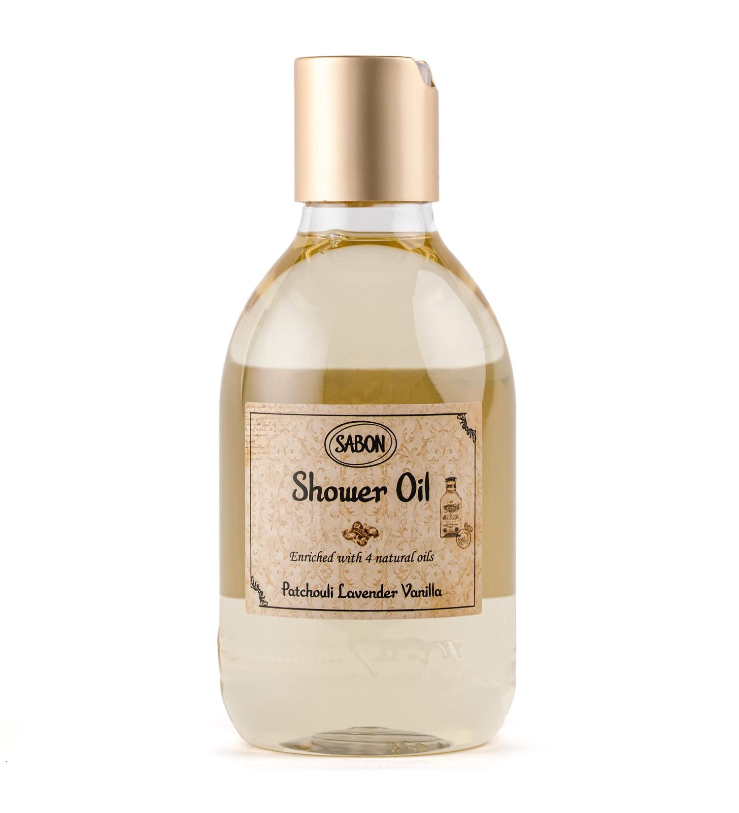 Sabon Shower Oil - Patchouli Lavender Vanilla - Luxurious Body Wash - 10.5 Fl Oz - Buy Online on GoSupps.com
