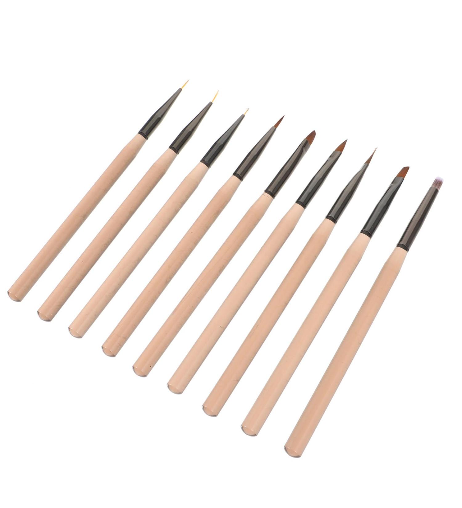 NOLITOY 9pcs Nail Art Liner Brushes Pens Nail Art Point Drill Drawing Brush Pen Manicure Tool Nail Art Design Dotting Pen Tools for DIY Manicure - Buy Online on GoSupps.com