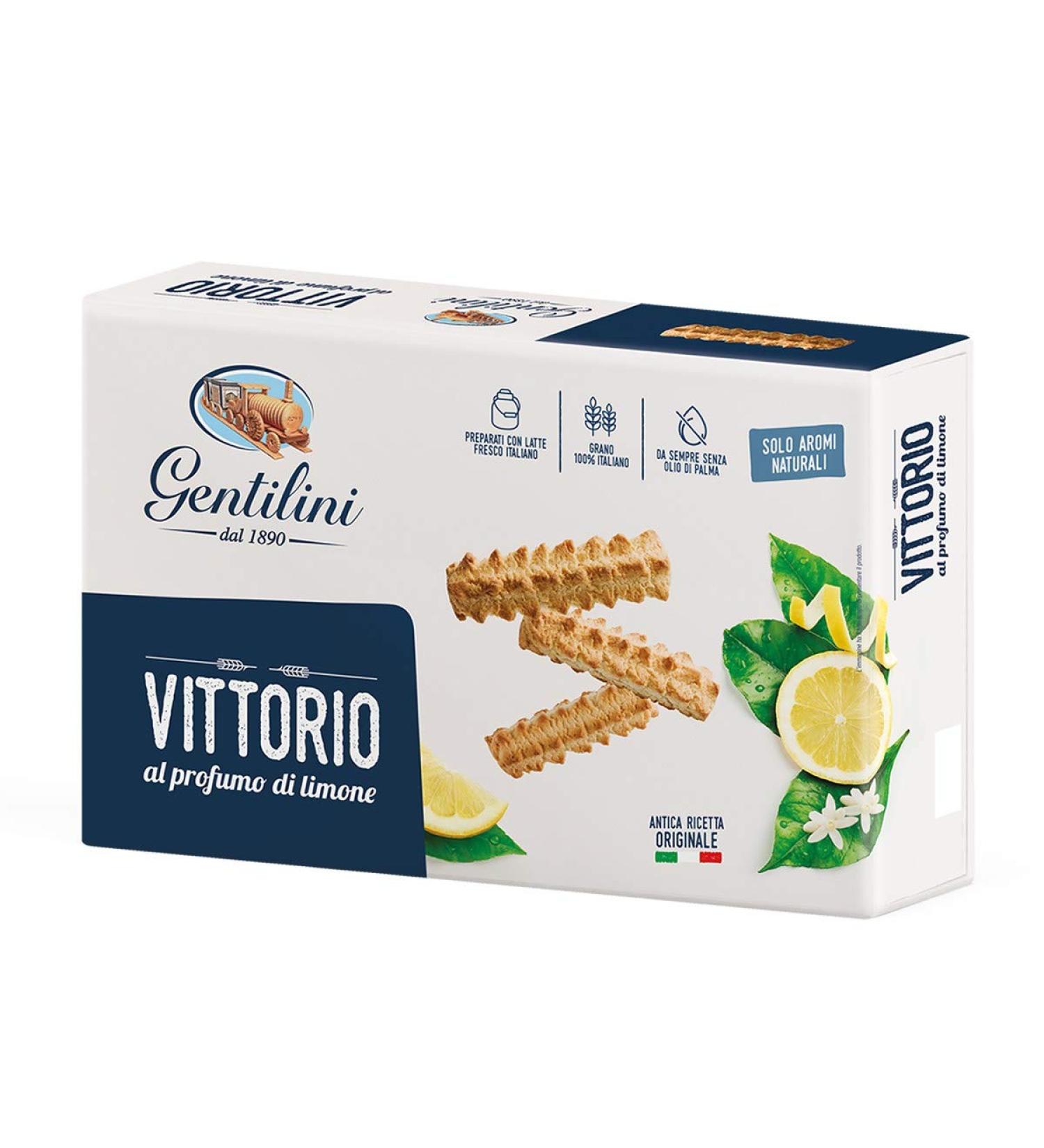 Gentilini Gentilini Vittorio Lemon-Scented Biscuits with Lemon Biscuits 100% Italian Biscuits 250 g