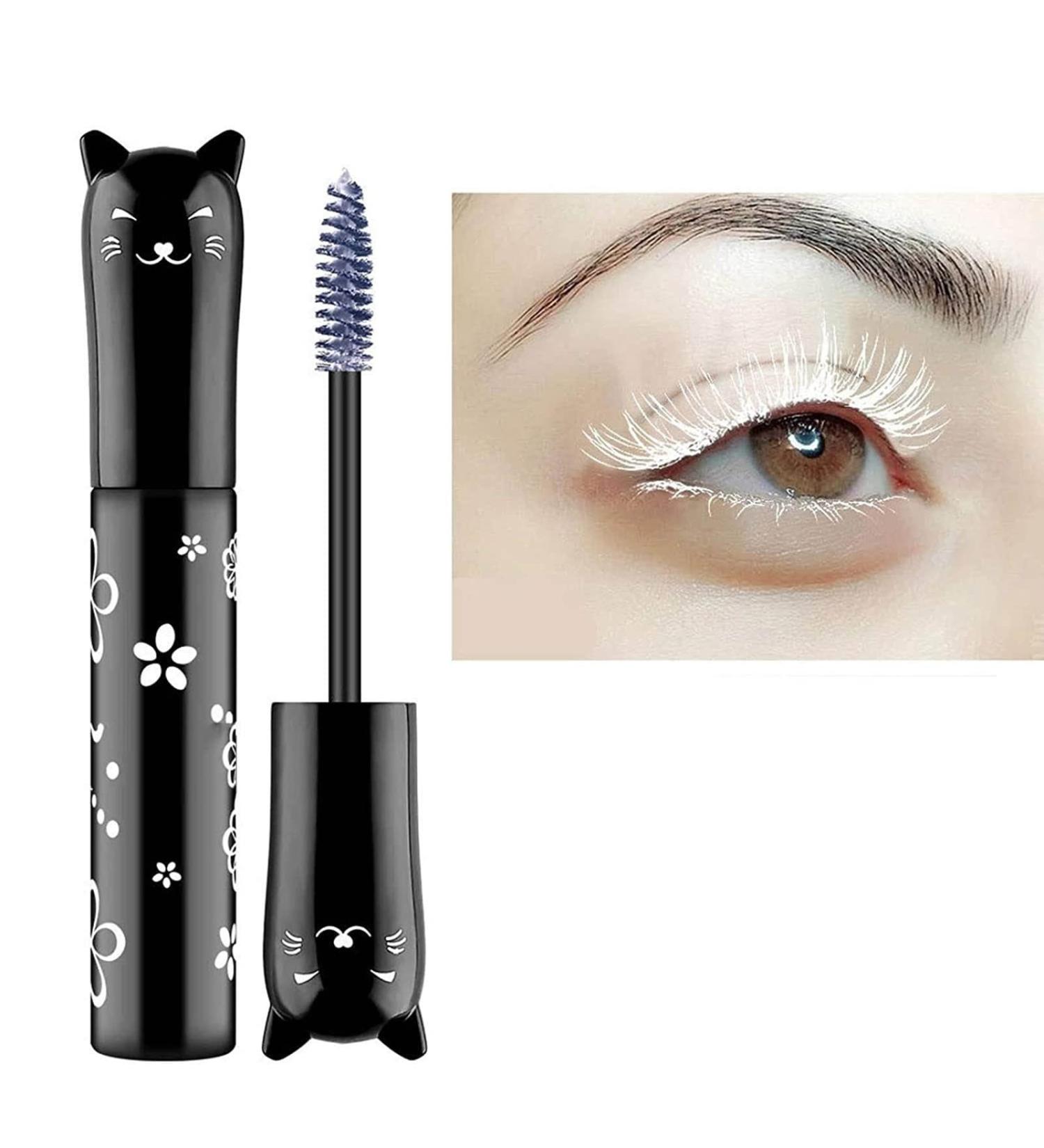 White Cat Eye Primer Mascara - Waterproof, Fast-Drying Formula for Dramatic Lengthening and Curling of Eyelashes - Perfect for Party and Stage Makeup - Buy Online on GoSupps.com