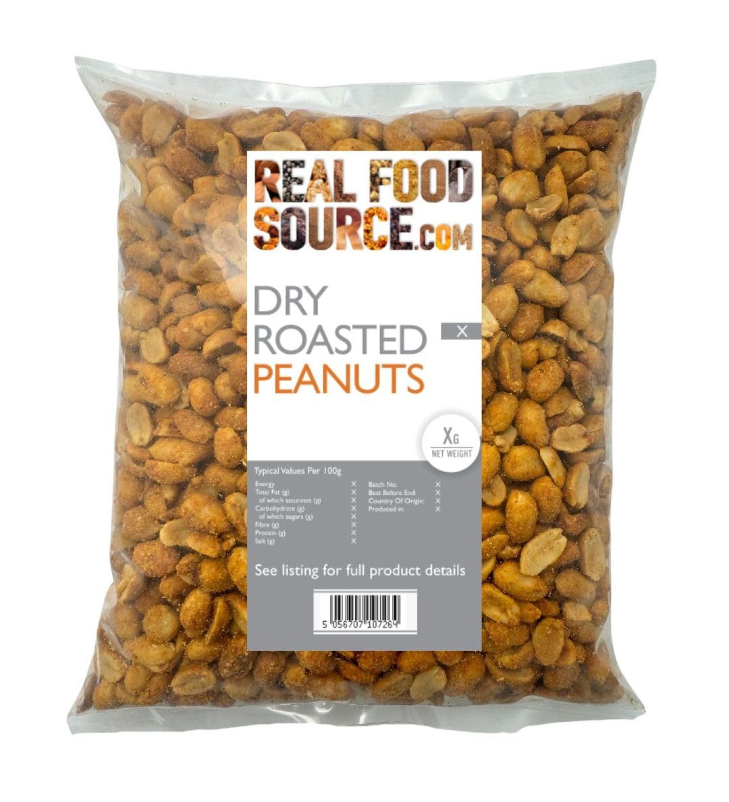 RealFoodSource Dry Roasted Peanuts 250g