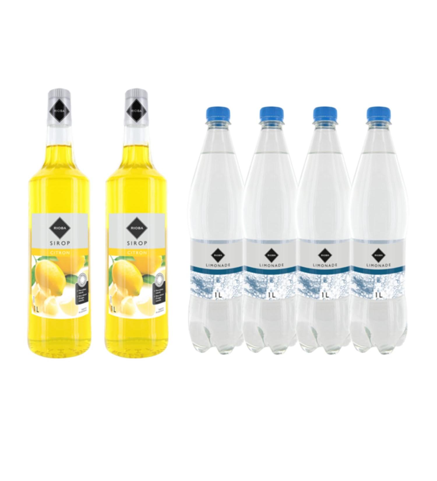  Wine And More Gilbert & Lemonade Syrups Set: Gilbert Lemon Syrups (2 x 1 L) - Gilbert Lemonade (4 x 1 L) - Buy Online on GoSupps.com