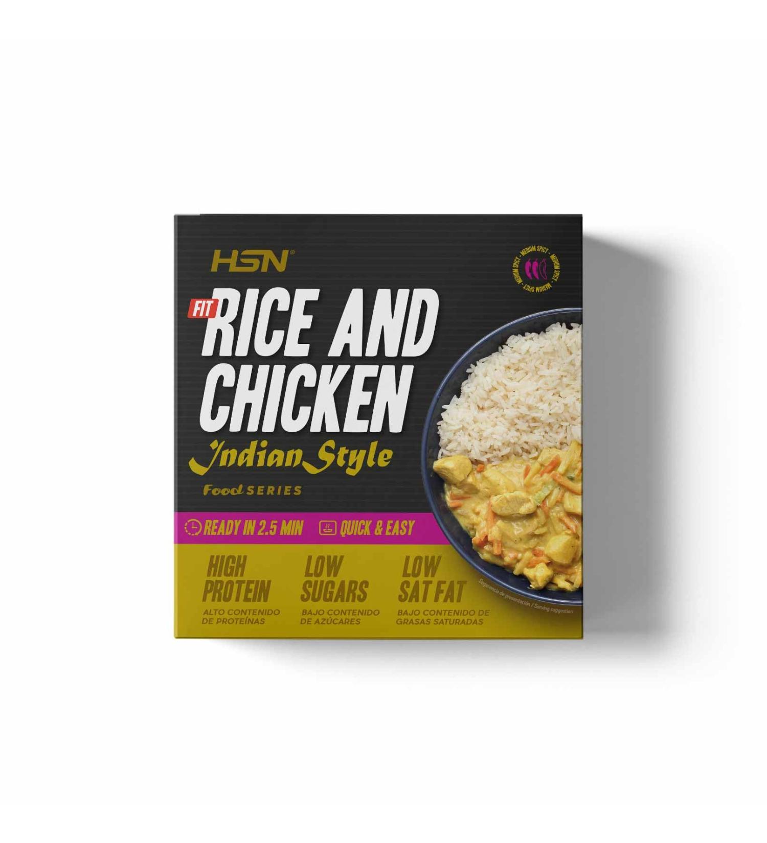 HSN Hindu Style Chicken Rice Prepared Dish | 420 Grams | Ready to Heat & Take | High Protein Low Calorie | Healthy & Rich Foods - Buy Online on GoSupps.com