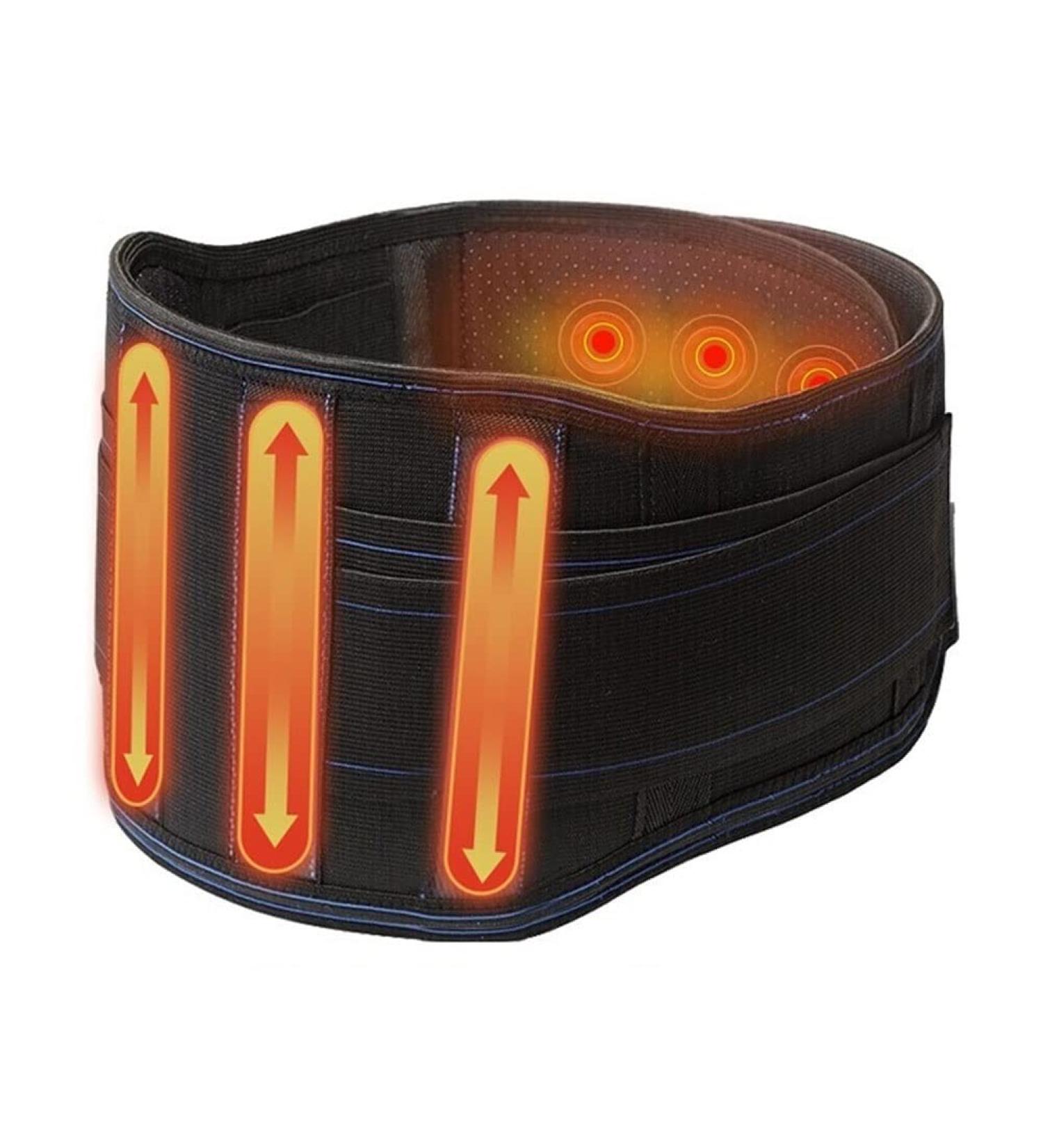 Compression Lumbar Support for Sciatic Nerve Pain Relief - XXL Black - Unisex Waist & Hip Brace for Work & Training - Buy Online on GoSupps.com