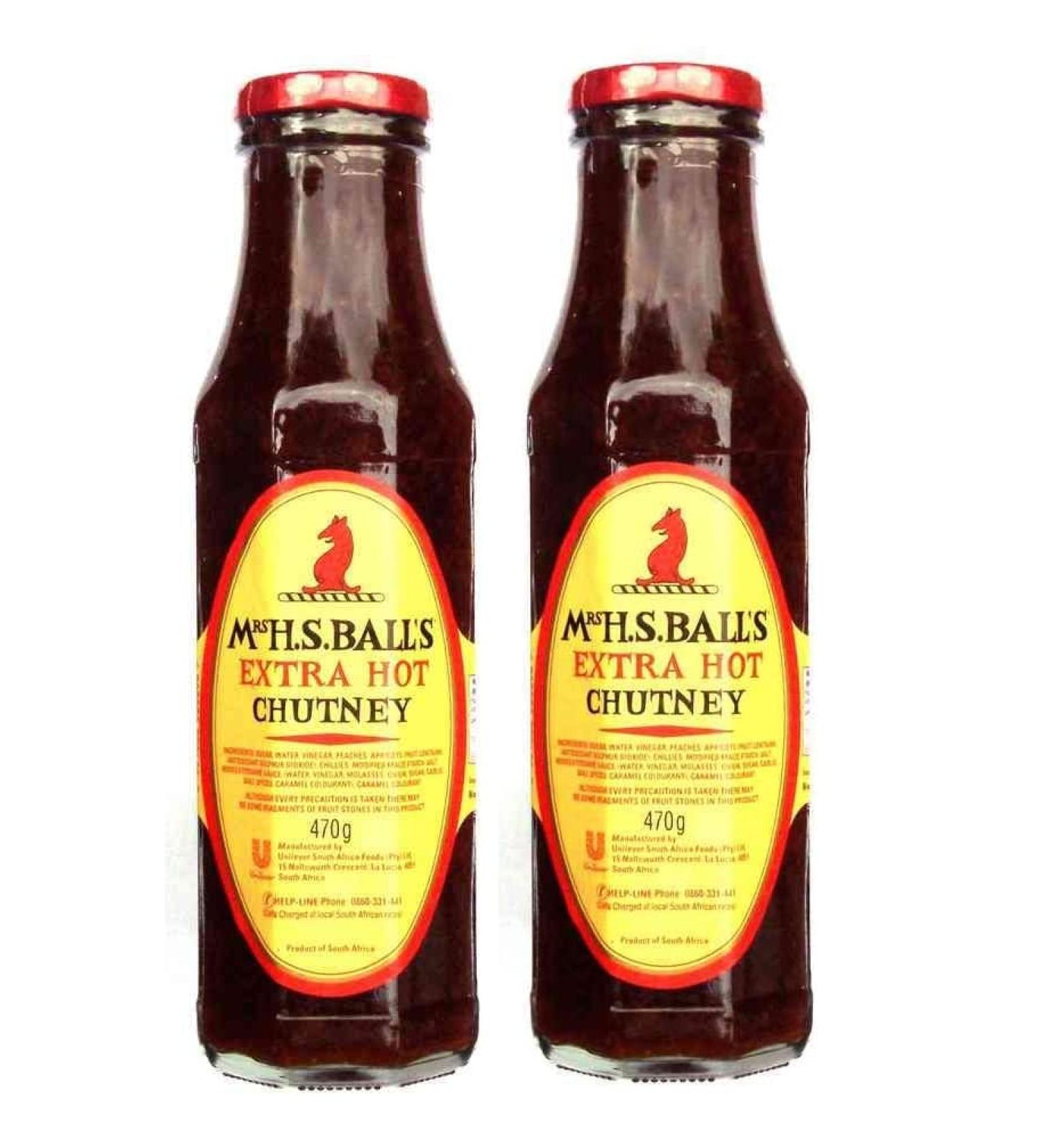 Buy Mrs. HSBall's Extra Hot Chutney (Pack of 2) - 470g | International Shipping Available - Buy Online on GoSupps.com
