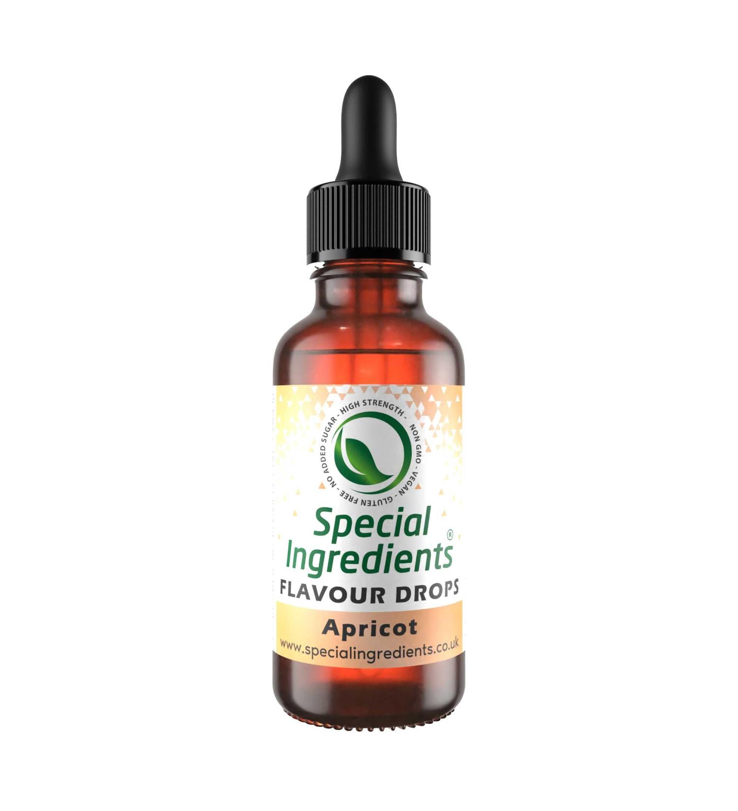 Apricot Flavour Drop 1 Litre - Versatile Food Flavouring - Vegan, Non-GMO, Gluten-Free - Buy Online on GoSupps.com