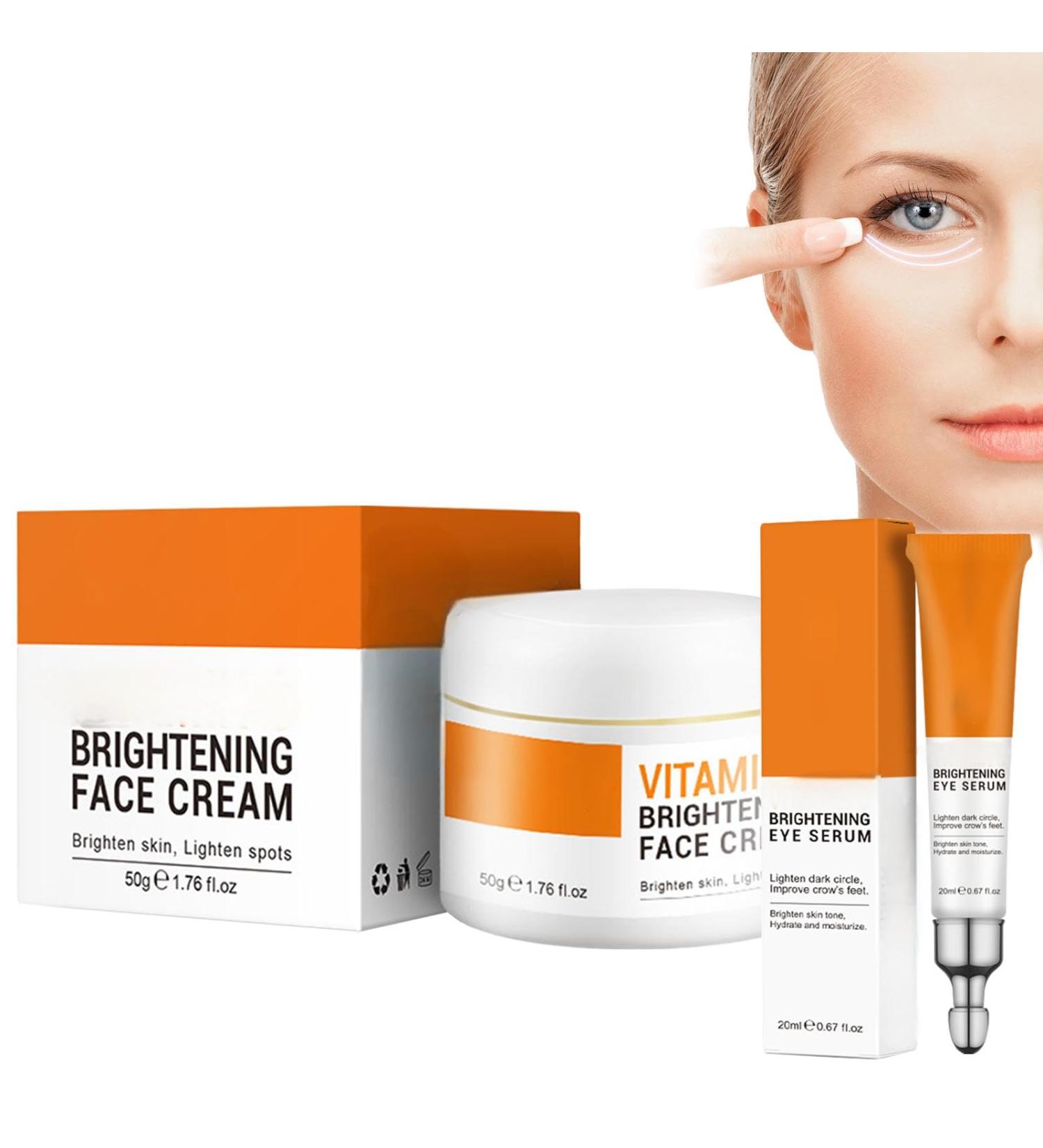 PURC Brand Flagship Store Vitamin C antifatigue eye cream 20 ml + vitamin C face cream 50 g for radiant and even skin and to reduce symptoms of fatigue boost skin collagen cream 33 - Buy Online on GoSupps.com