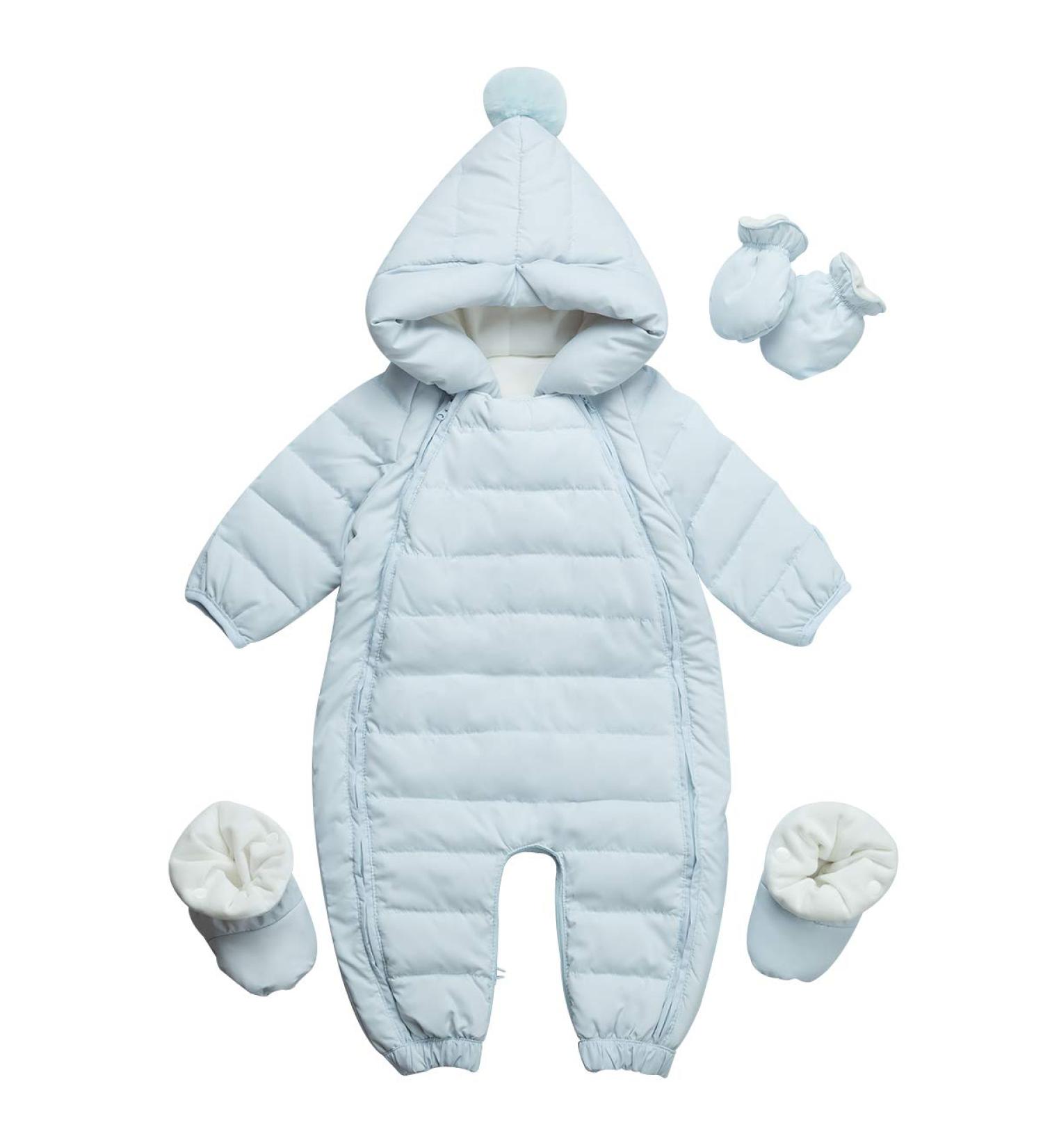 Famuka Baby Winter Down Snowsuit Hooded Puffer Outwear Blue 18-24 Months - Buy Online on GoSupps.com