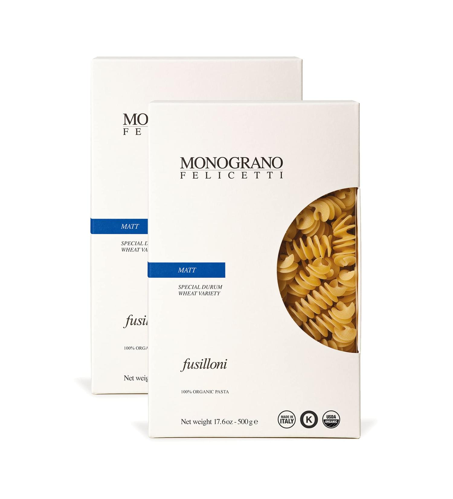 Monograno Felicetti Matt Fusilloni Pasta Italian Organic Non-GMO 17.6oz (500g) 2 Pack 1.1 Pound (Pack of 2) - Buy Online on GoSupps.com