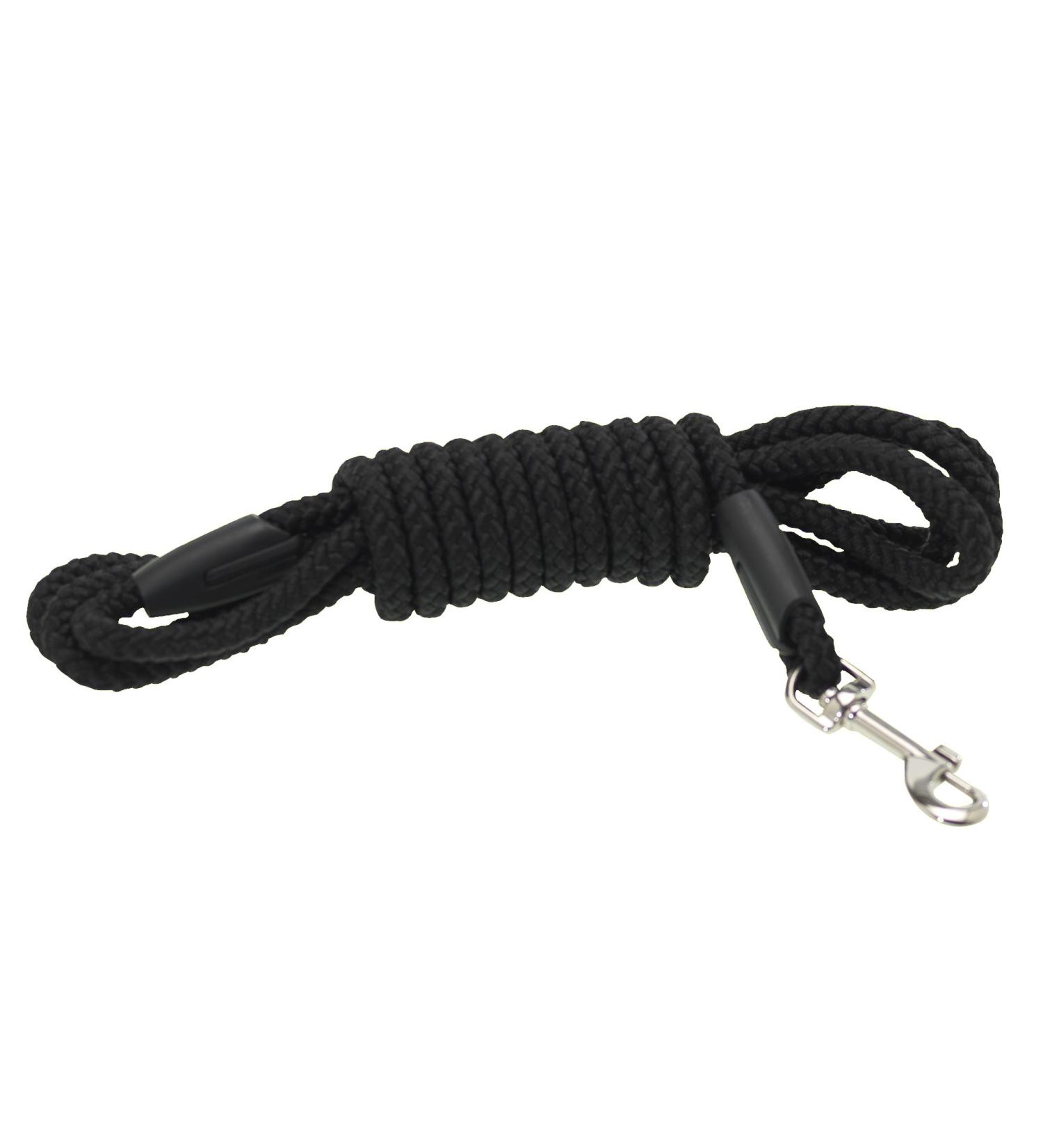 CHAPUIS SELLERIE towline rope made of polypropylene for dogs black diameter 8 mm length 3 m size SS - 3m