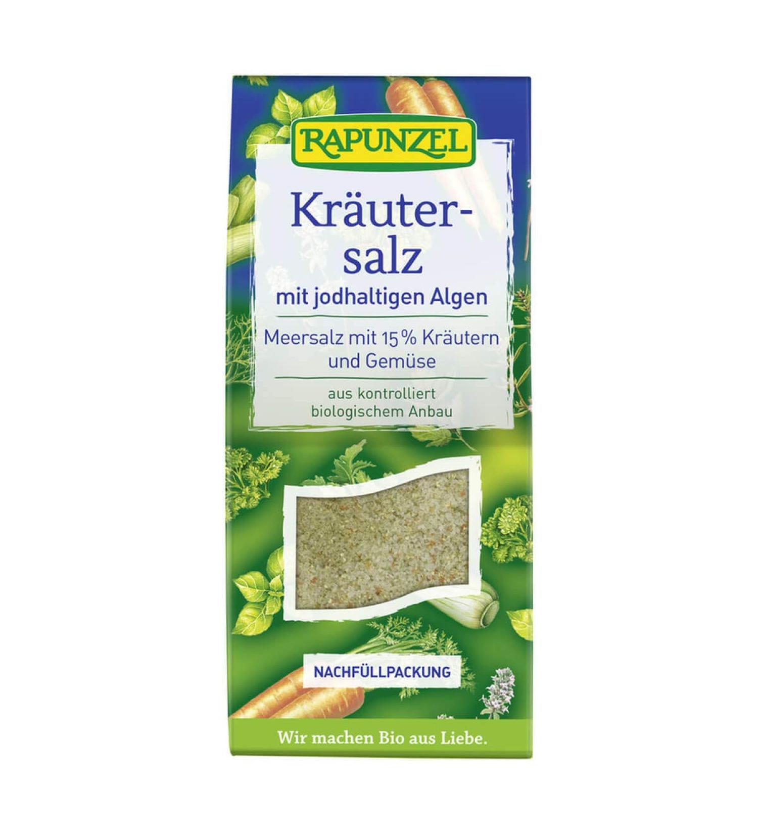 Rapunzel Organic Food Rapunzel herbal salt iodiert with 15 herbs and vegetables 05 kg 8pack