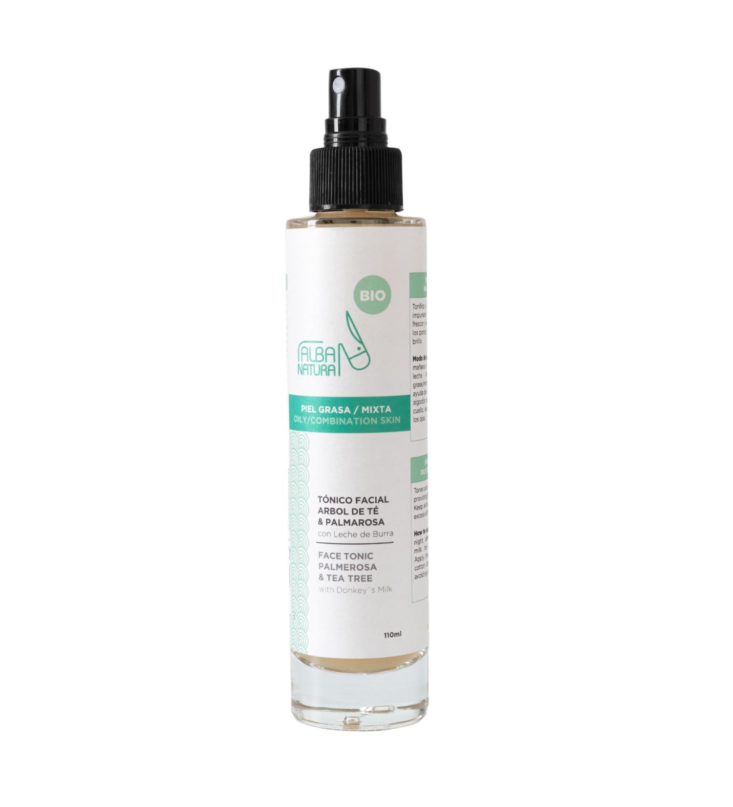  ALBA NATURA Alba Natura - Facial toner for oily skin - Purifying toner based on tea tree and donkey milk - softens moisturises and gives shine - 110 ml glass bottle - Buy Online on GoSupps.com