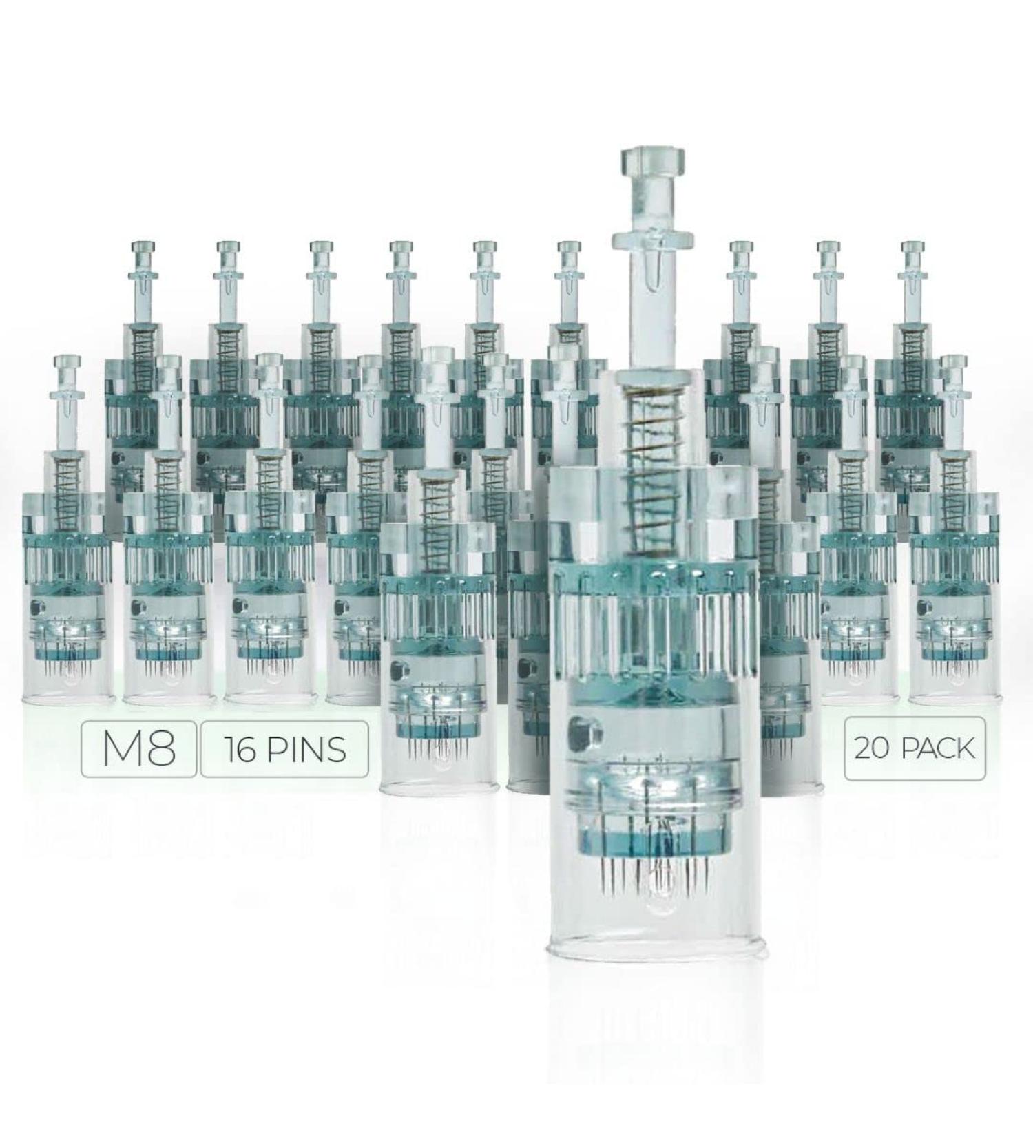 Dr. Pen Ultima M8 Replacement Cartridges - 20 Pack - 16 Pins Bayonet Slot - Disposable Parts - Buy Online on GoSupps.com