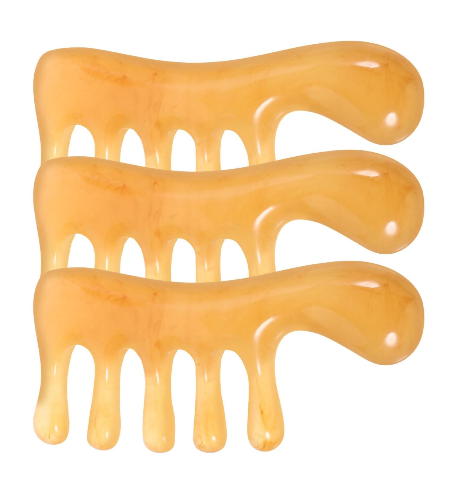 Shop Minkissy 3pcs Resin Massage Comb Set - Jade Comb & Gua Sha Scalp Massager for Head Care | International Shipping Available - Buy Online on GoSupps.com