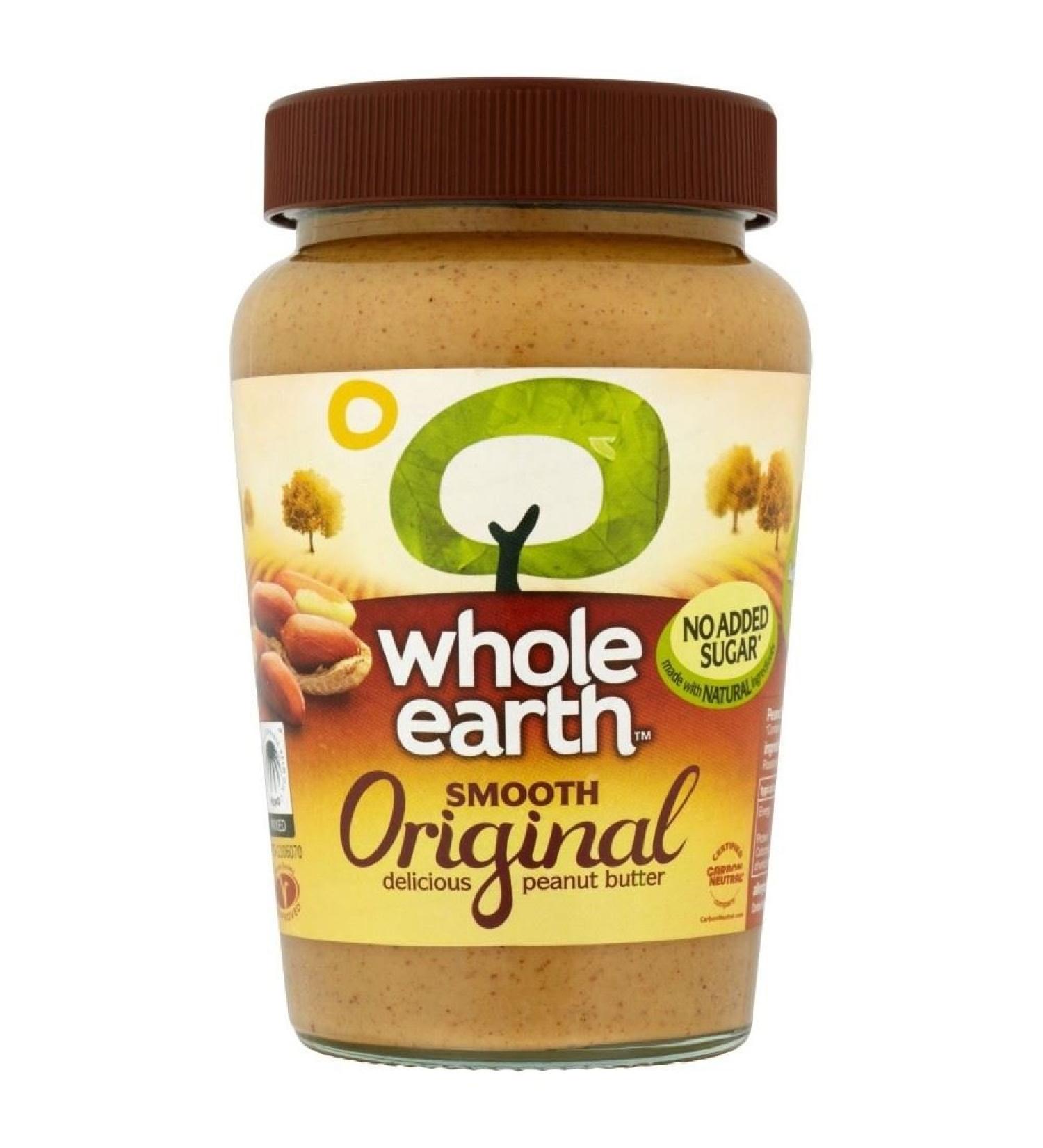 Whole Earth Whole Earth Smooth Peanut Butter No Added Sugar (340g) - Pack of 2