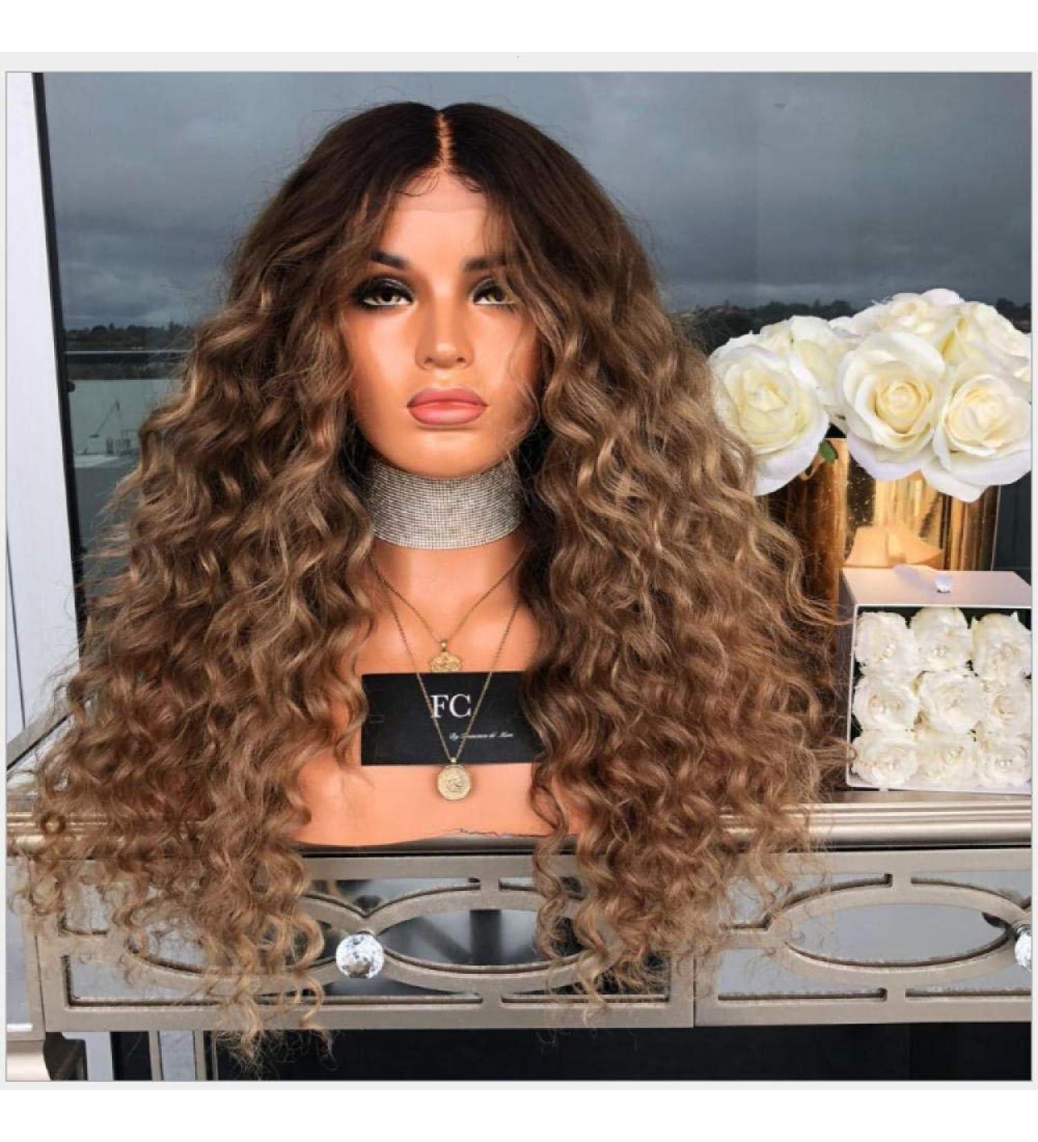 Buy BGHJUE African Brown Yellow Lace Front Wig - Pre Plucked Brazilian Straight Human Hair with Baby Hair - Buy Online on GoSupps.com