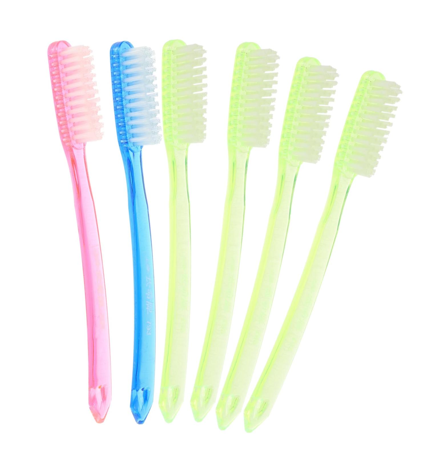 6pcs XXL Colorful Toothbrush Set - Adult Travel Toothbrushes | Bulk Carnival Brushes - Buy Online on GoSupps.com