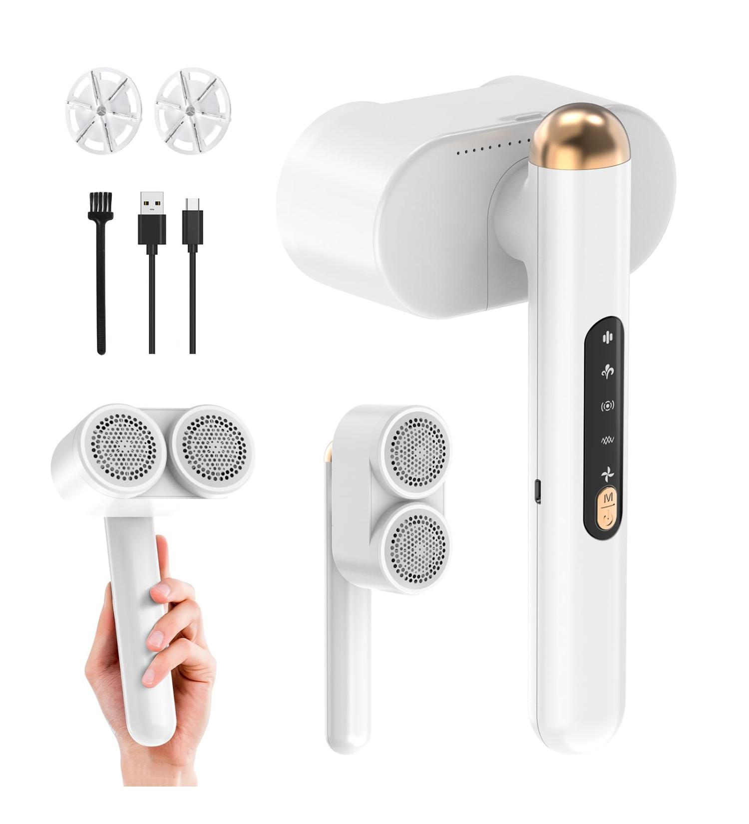 Buy Smiling Shark Fabric Shaver - M-3 Rechargeable Electric Lint Remover | Portable & Cordless 4 Speed Mode | Ideal for Clothes Furniture Sweaters & Curtains - Buy Online on GoSupps.com