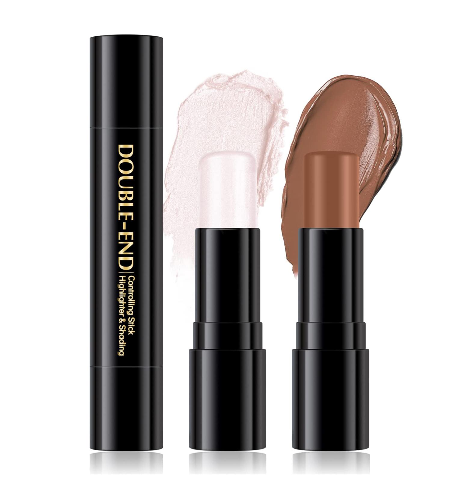 Ownest Beauty KYDA 2 Colors Highlighter Contour Stick - Shimmer Pearl Highlighter & Matte Contour Shade - Long-Lasting & Blendable Multi-Function Makeup Stick - Buy Online on GoSupps.com