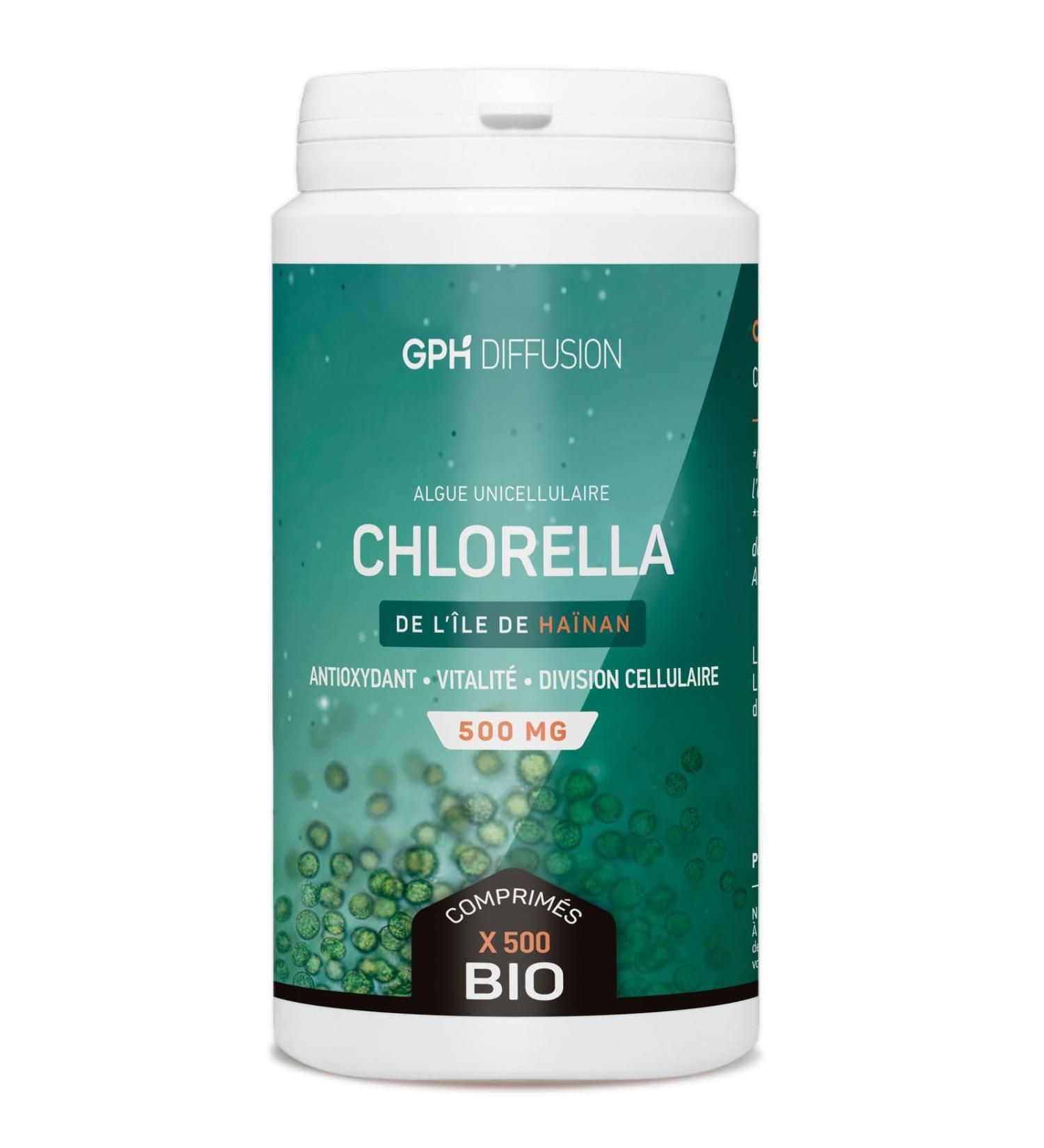 Organic Chlorella 500mg - 500 tablets - Buy Online on GoSupps.com