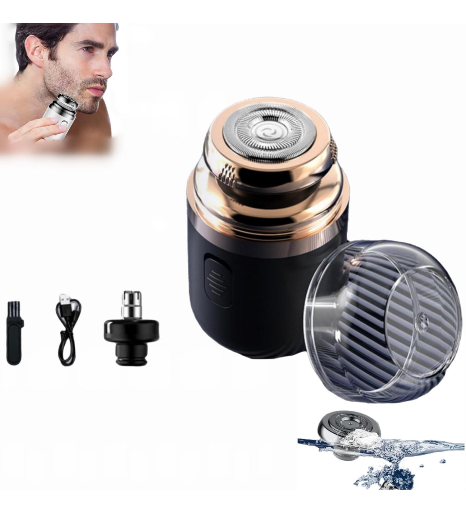 Cohbskj Portable Multifunctional Capsule Shaver Capsule Razor 2 In 1 Capsule Mini Shaver For Men Type-C Charging Beard Razor Washable Men's Electric Shaver (Black) - Buy Online on GoSupps.com