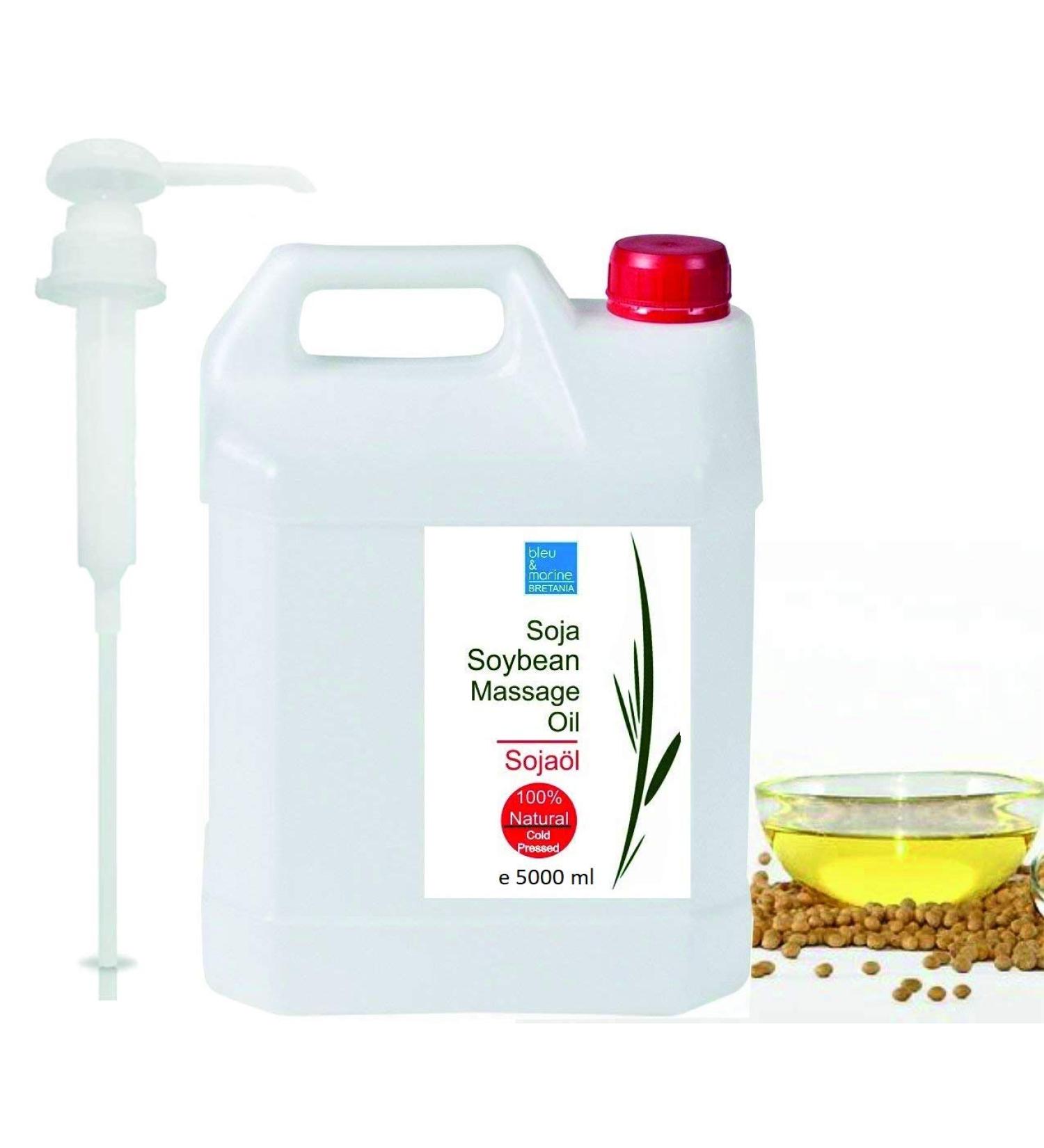 100% Pure Soybean Oil 5000ml | Cell Regenerating | Ideal for Face Hair & Body | Moisturizes Dry & Greasy Skin - Buy Online on GoSupps.com