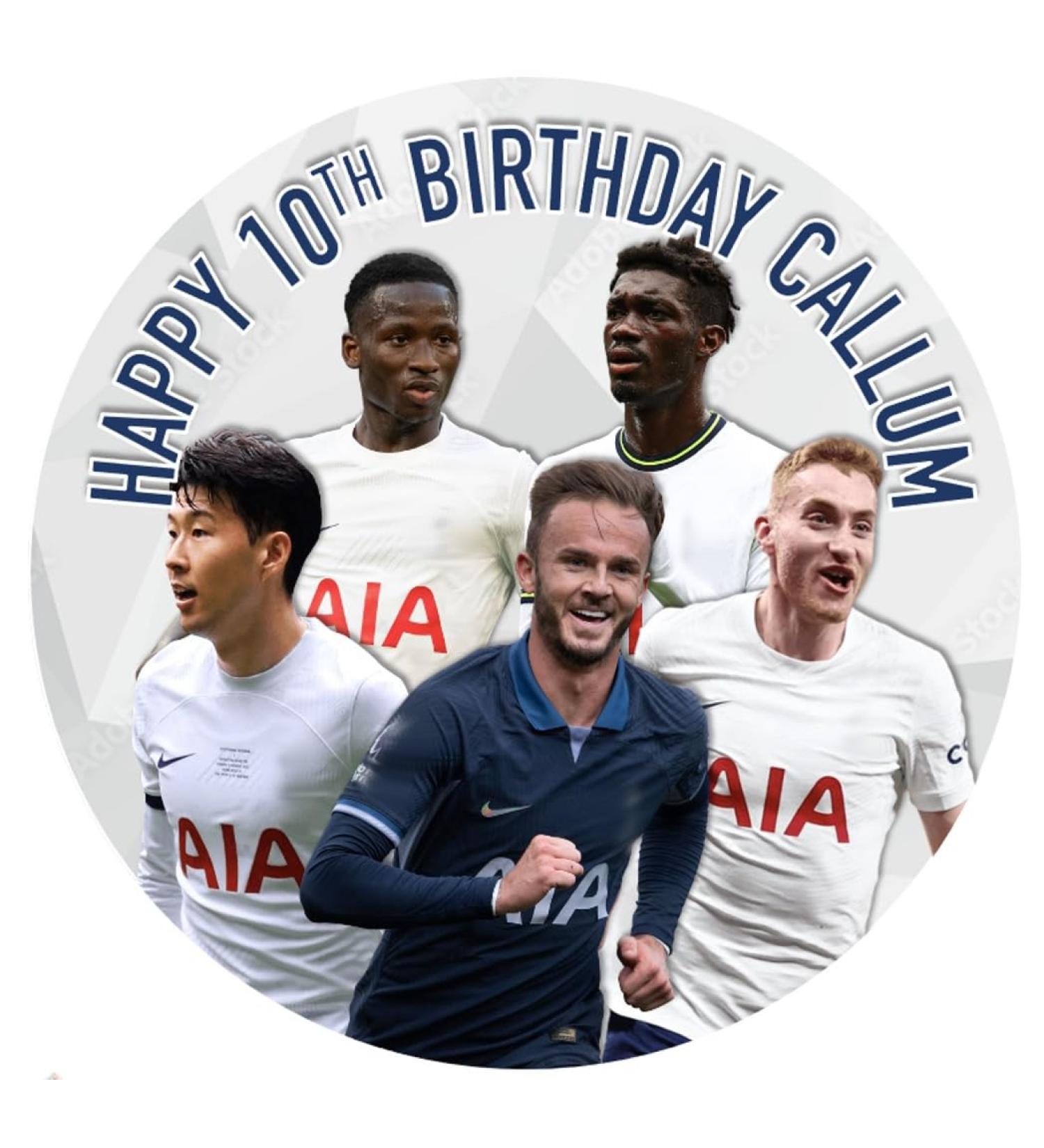 Tottenham Spurs Edible Cake Topper 7.5 inches Football (Icing Sheet)