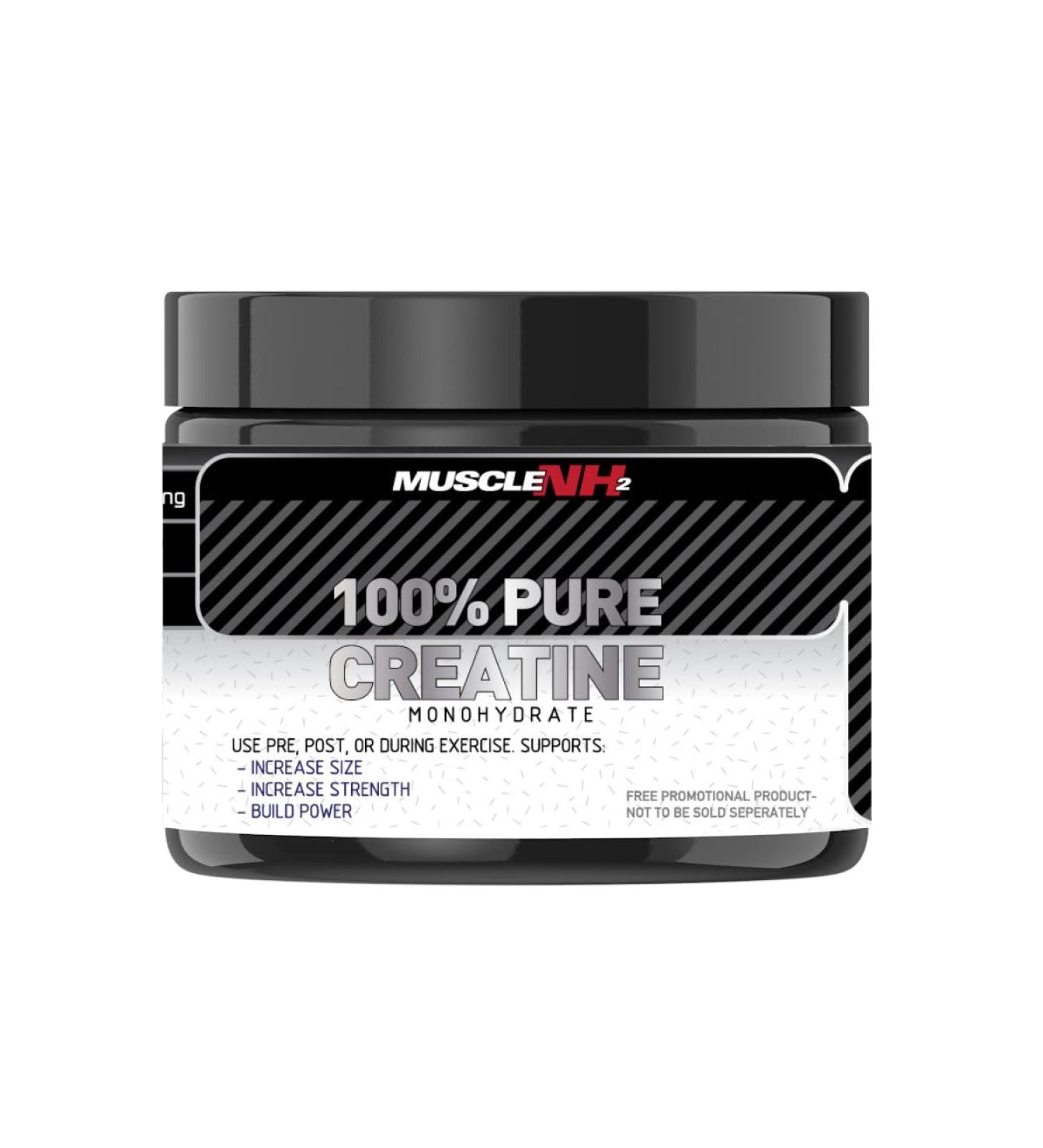 Muscle NH2 100% Pure Creatine Monohydrate Powder - 200g, 40 Servings - Increase Size, Strength, and Performance - Unflavoured - Pack of 1 - Buy Online on GoSupps.com