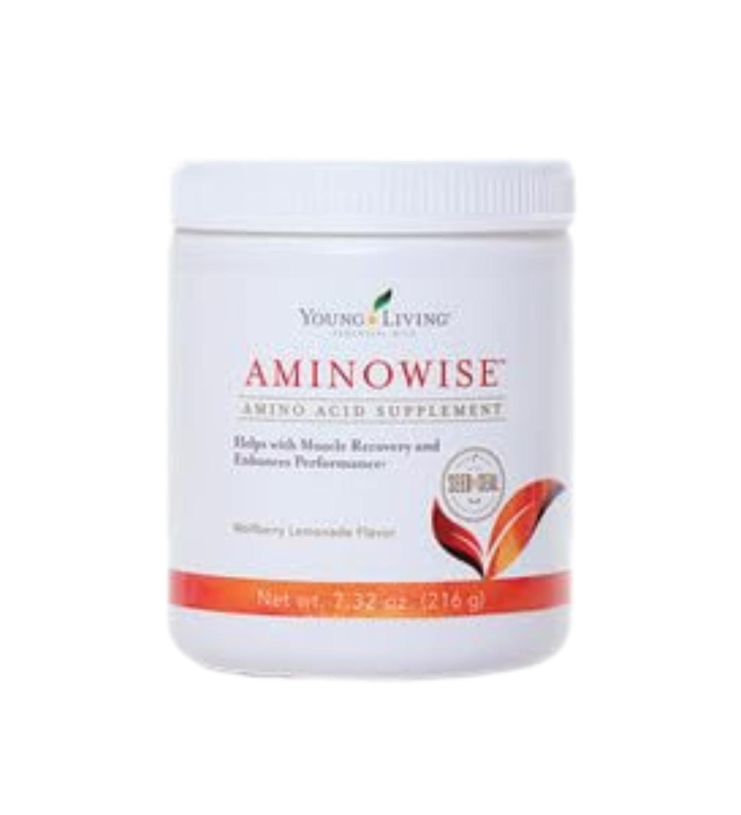 Young Living AminoWise 7.32oz - Wolfberry Lemonade Drink Mix for Muscle Performance & Fatigue Relief - 30 Servings - Buy Online on GoSupps.com