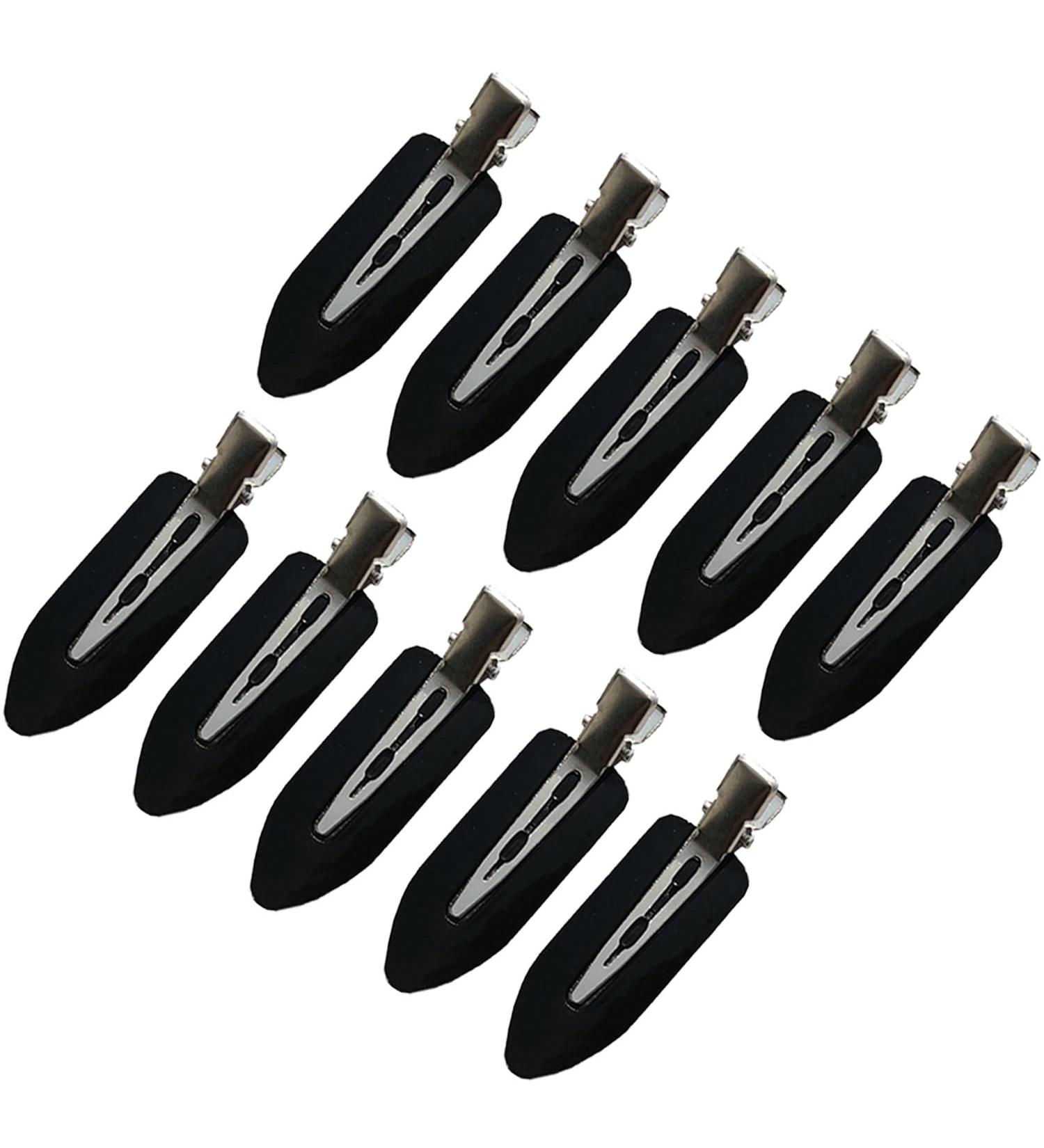 ZEVONDA 10 Pcs No Bend Hair Clips for Girls & Women - Creaseless Hairpins for Styling & Hairstyle - Black (Pack of 10) - Buy Online on GoSupps.com