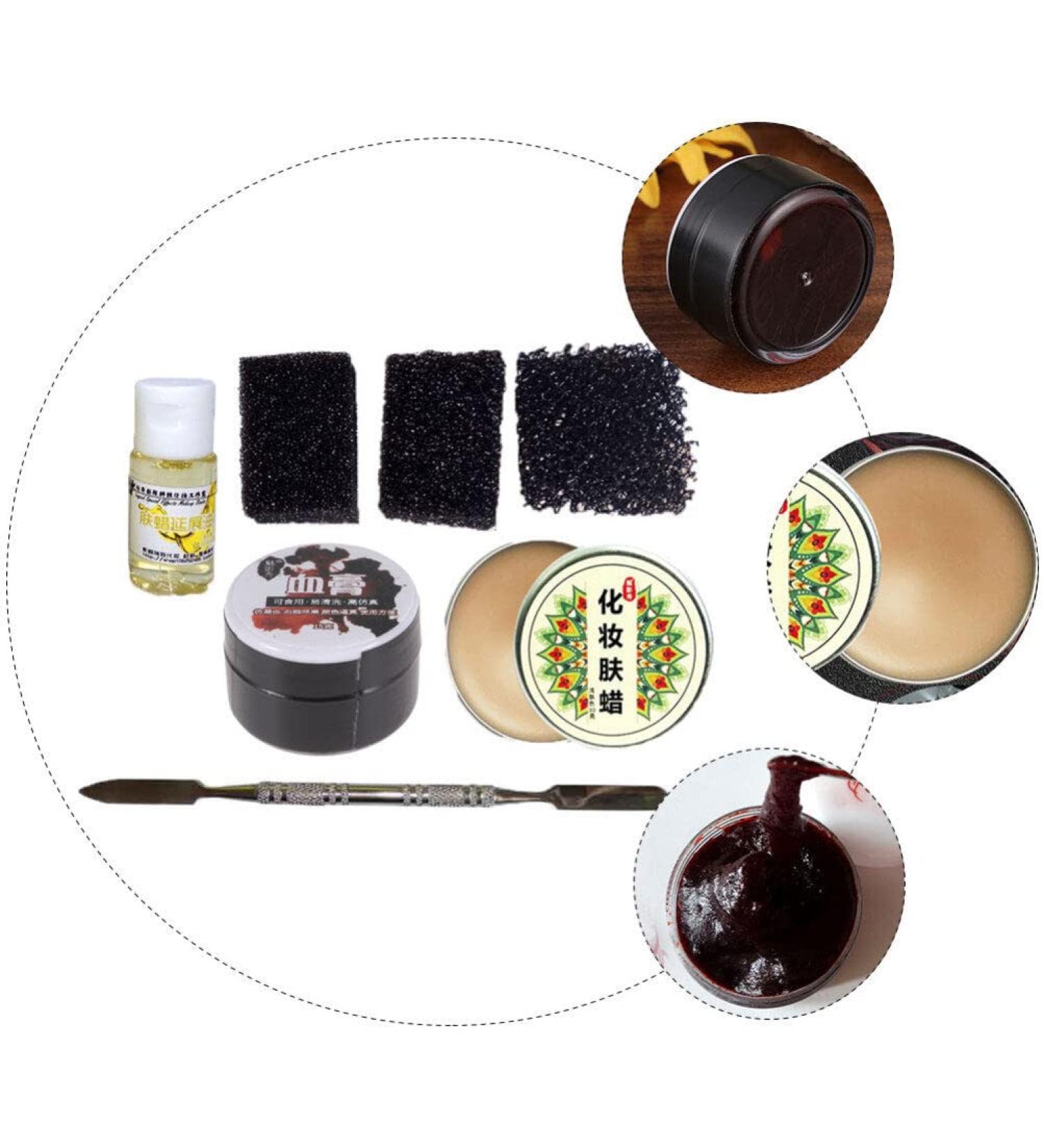 Lurrose 7Pcs Fake Scars Wax Set | Special Effects Skin Wax & Blood Gel for Realistic Scars | International Shipping Available - Buy Online on GoSupps.com